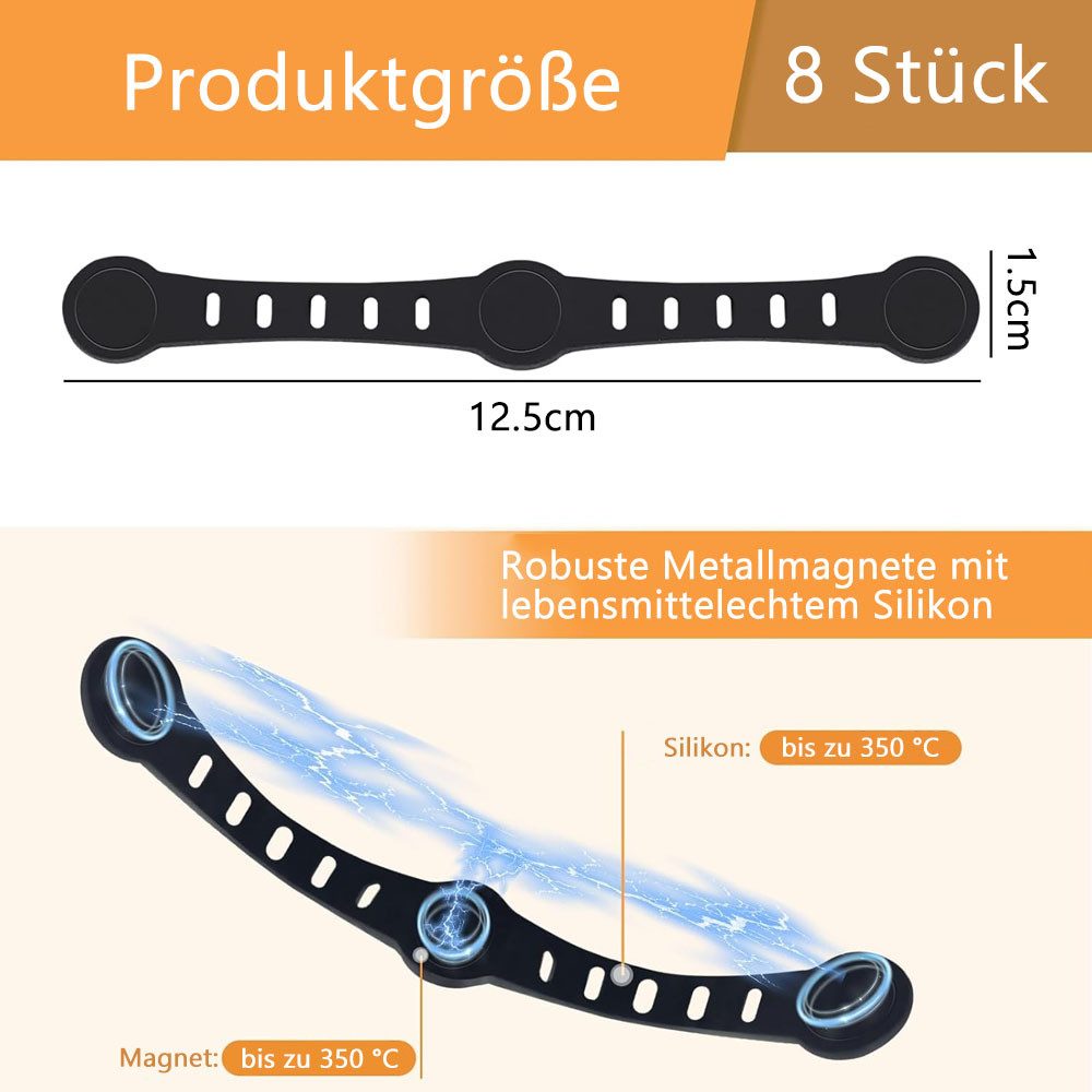 AFKSMILE Backpapier 8 Stück Magnete Silikon Baking Paper Befestigungsschnalle für Airfryer