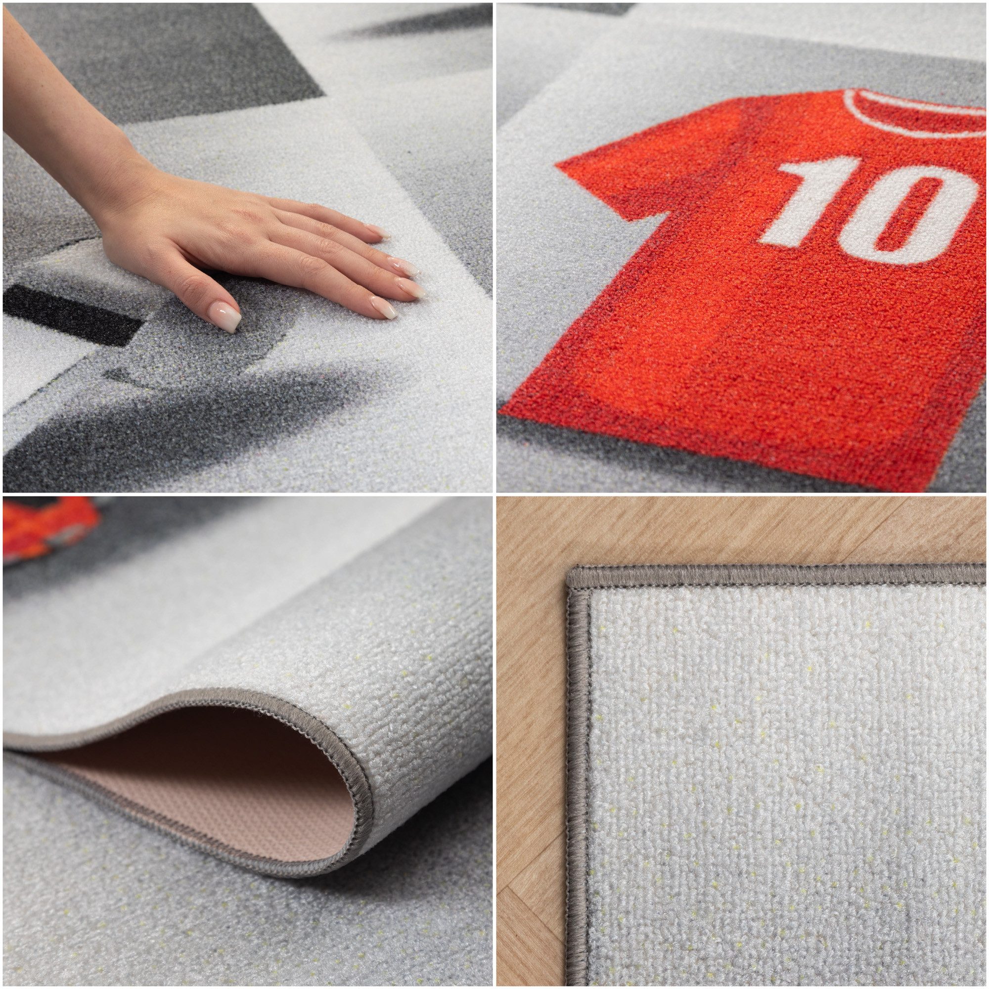 Carpettex Kinderteppich Fußball-Design, Rechteckig, Höhe: 7 mm, Kinderteppi günstig online kaufen