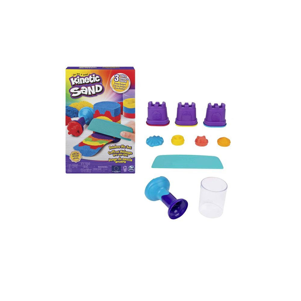 Amigo Spiel + Freizeit GmbH Intelligente Knete Spin Master Kinetic Sand Rainbow Mix Set 383g