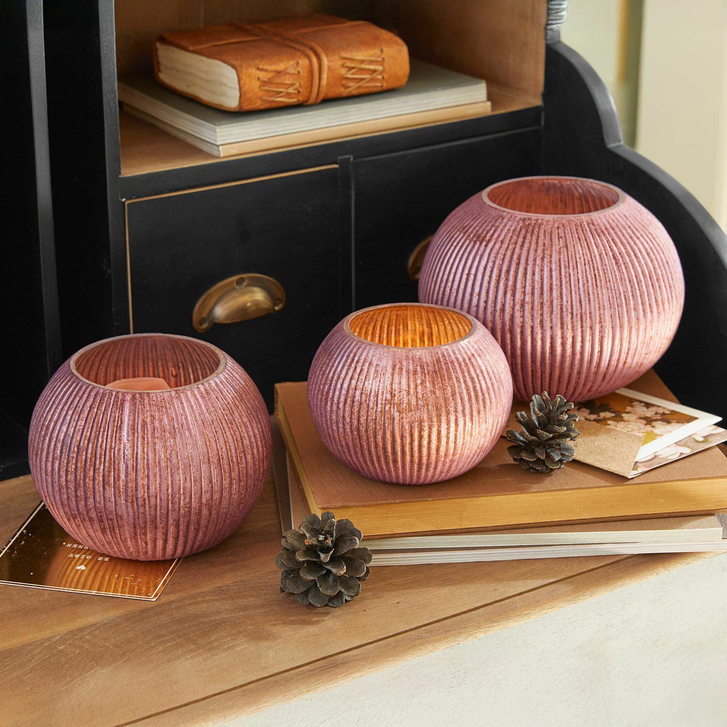 Mirabeau Windlicht Windlicht 3er Set Jalimeen lila (3er Set, 3er Set)