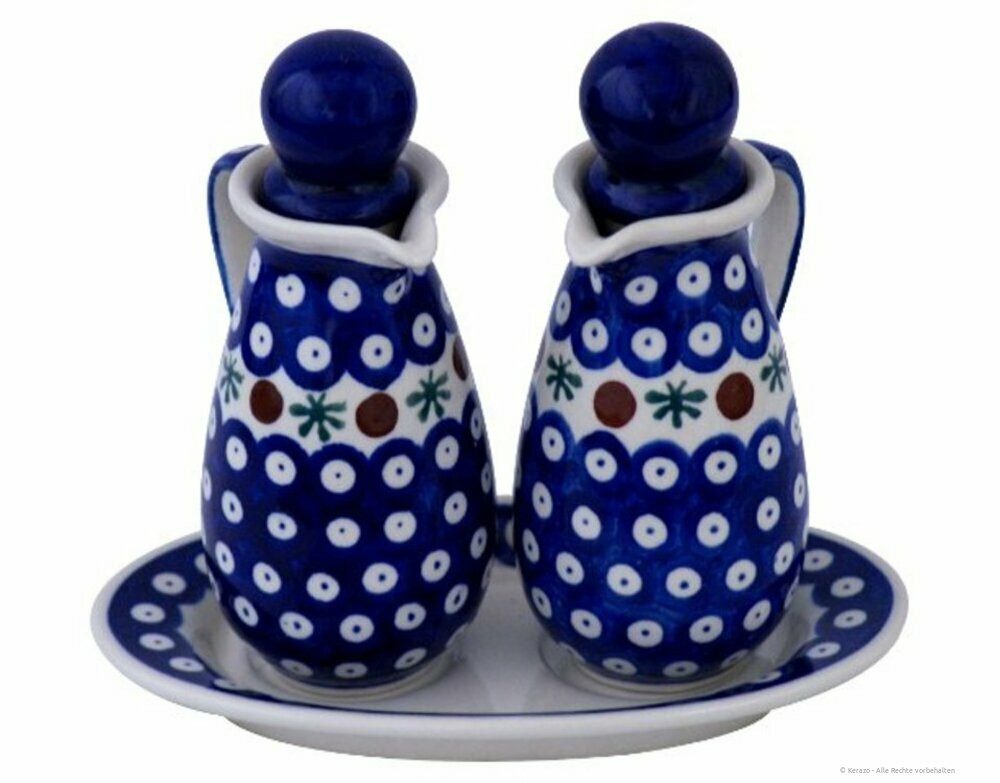 Bunzlauer Keramik Ölspender Bunzlauer Keramik Essig- & Ölspender-Set, 2x150ml, Dekor 41