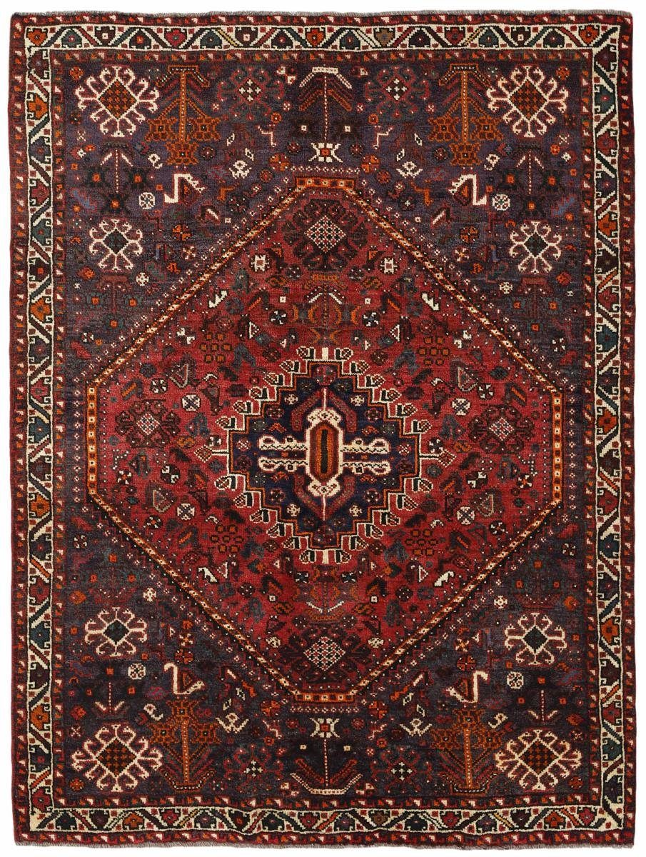 Orientteppich Shiraz 159x206 Handgeknüpfter Orientteppich / Perserteppich, Nain Trading, rechteckig, Höhe: 10 mm