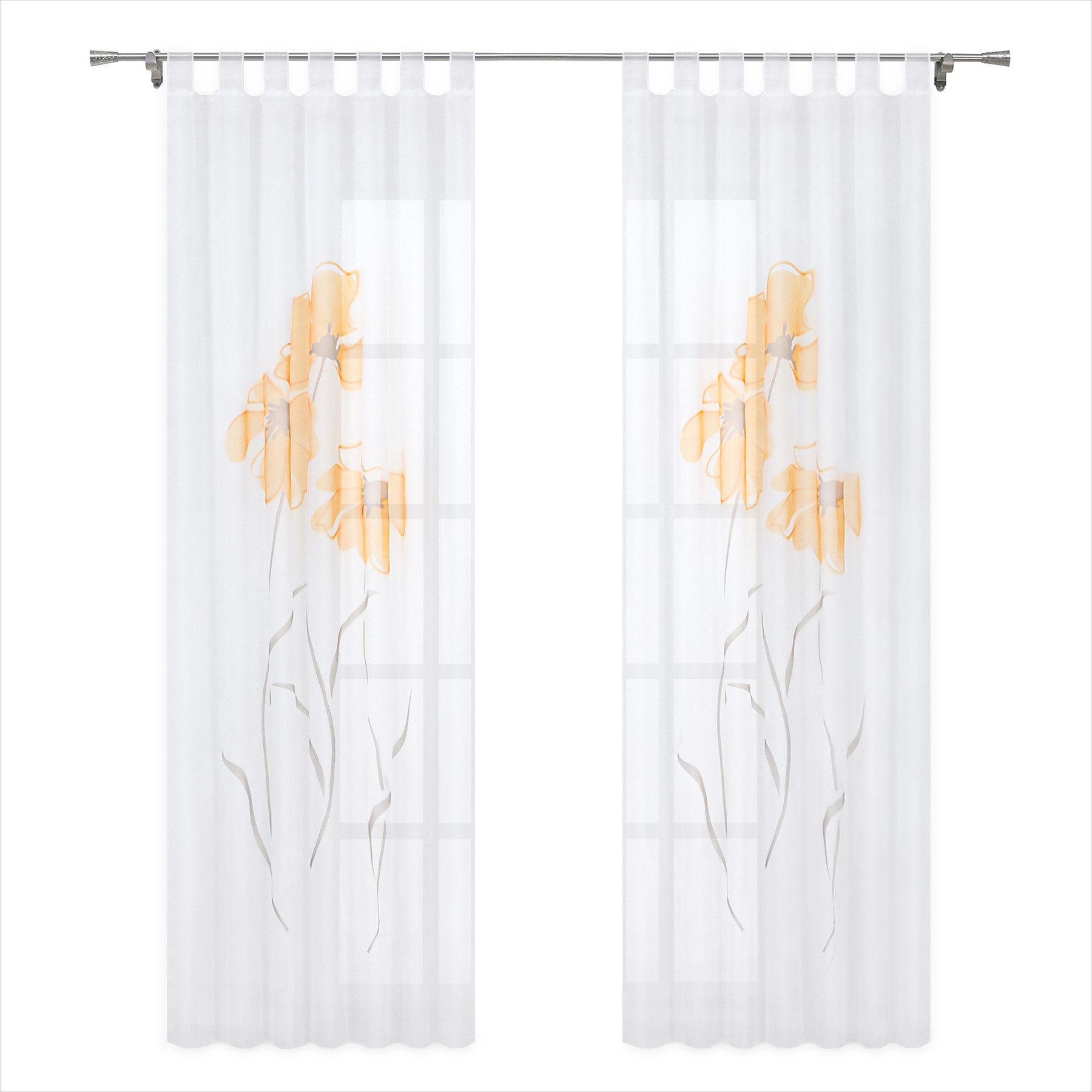 Joyswahl Gardine (1 St), Schlaufen, transparent, Vorhänge Voile Fensterscha günstig online kaufen