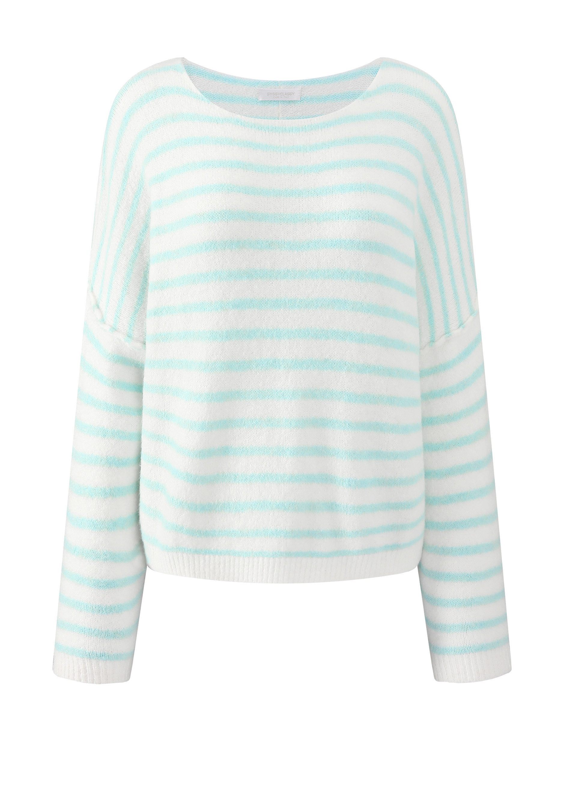 SASSYCLASSY Strickpullover Gestreifter Pullover mit Rückennaht für Damen We günstig online kaufen