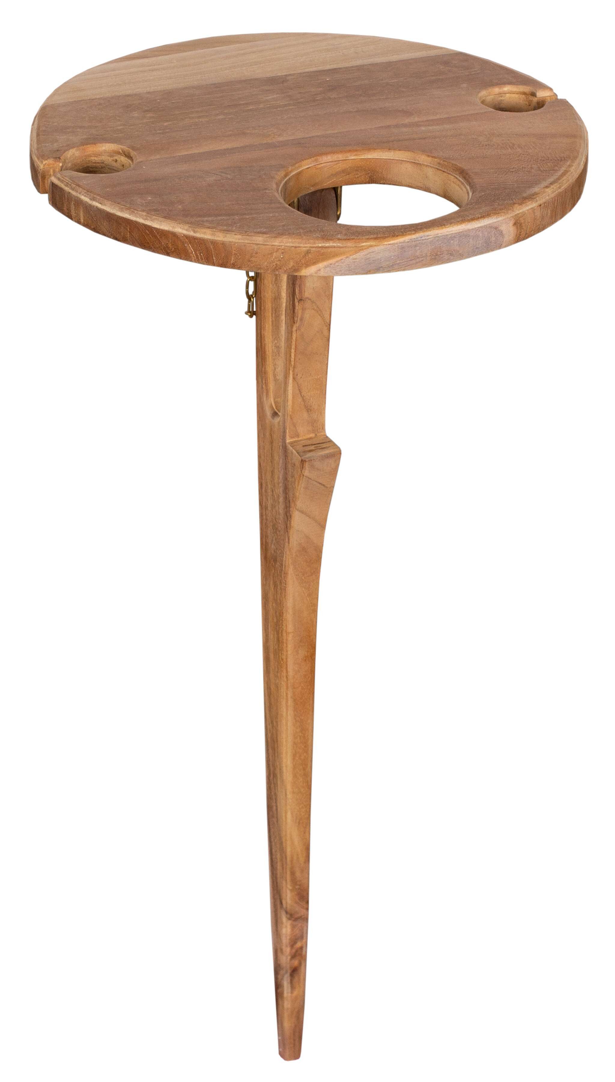 MR.DEKO Weinflaschenhalter Getränkehalter Poole Teak
