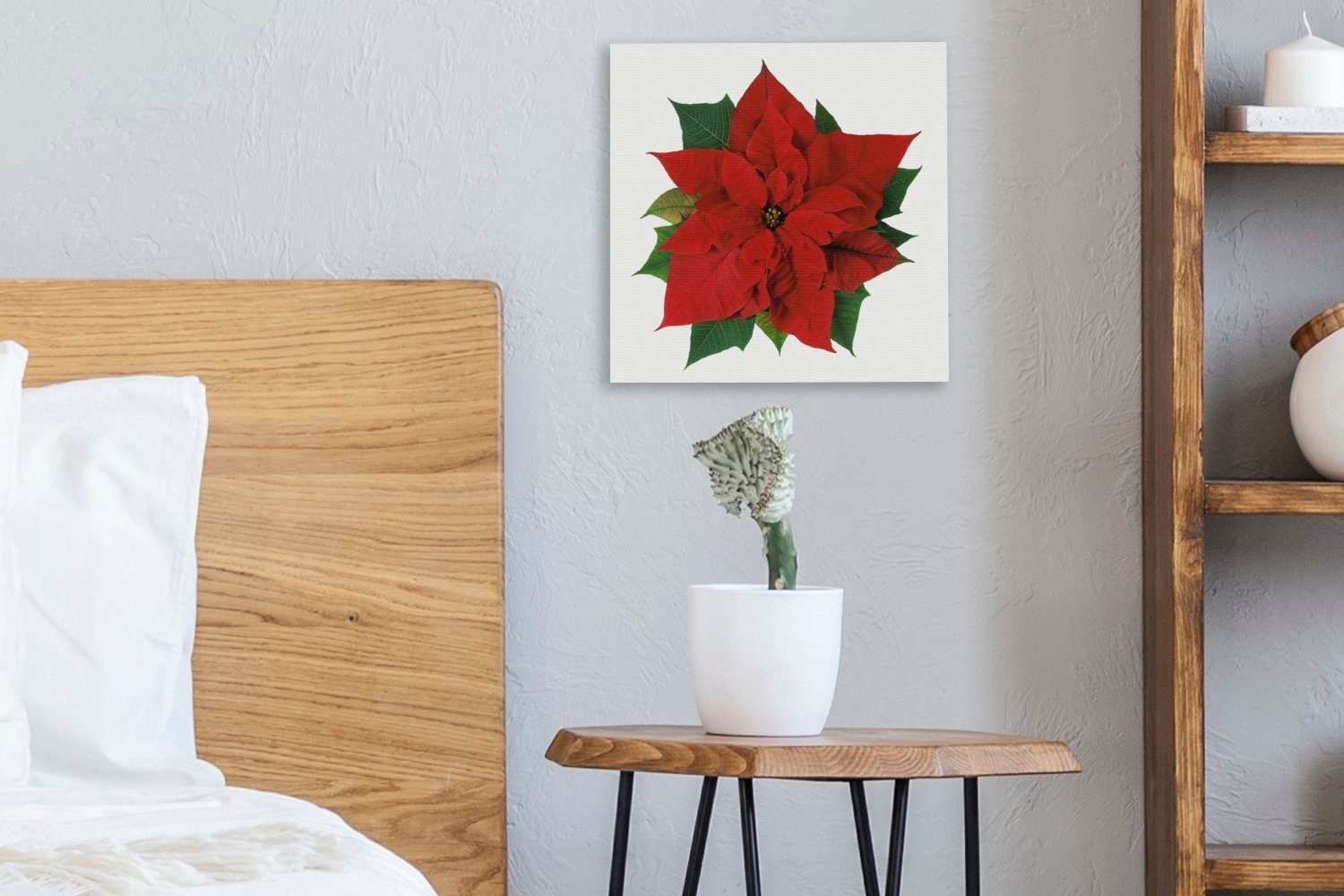 - Schlafzimmer Weihnachtsblume, Weihnachtsstern Leinwand Bilder Wohnzimmer Leinwandbild für OneMillionCanvasses® St), (1