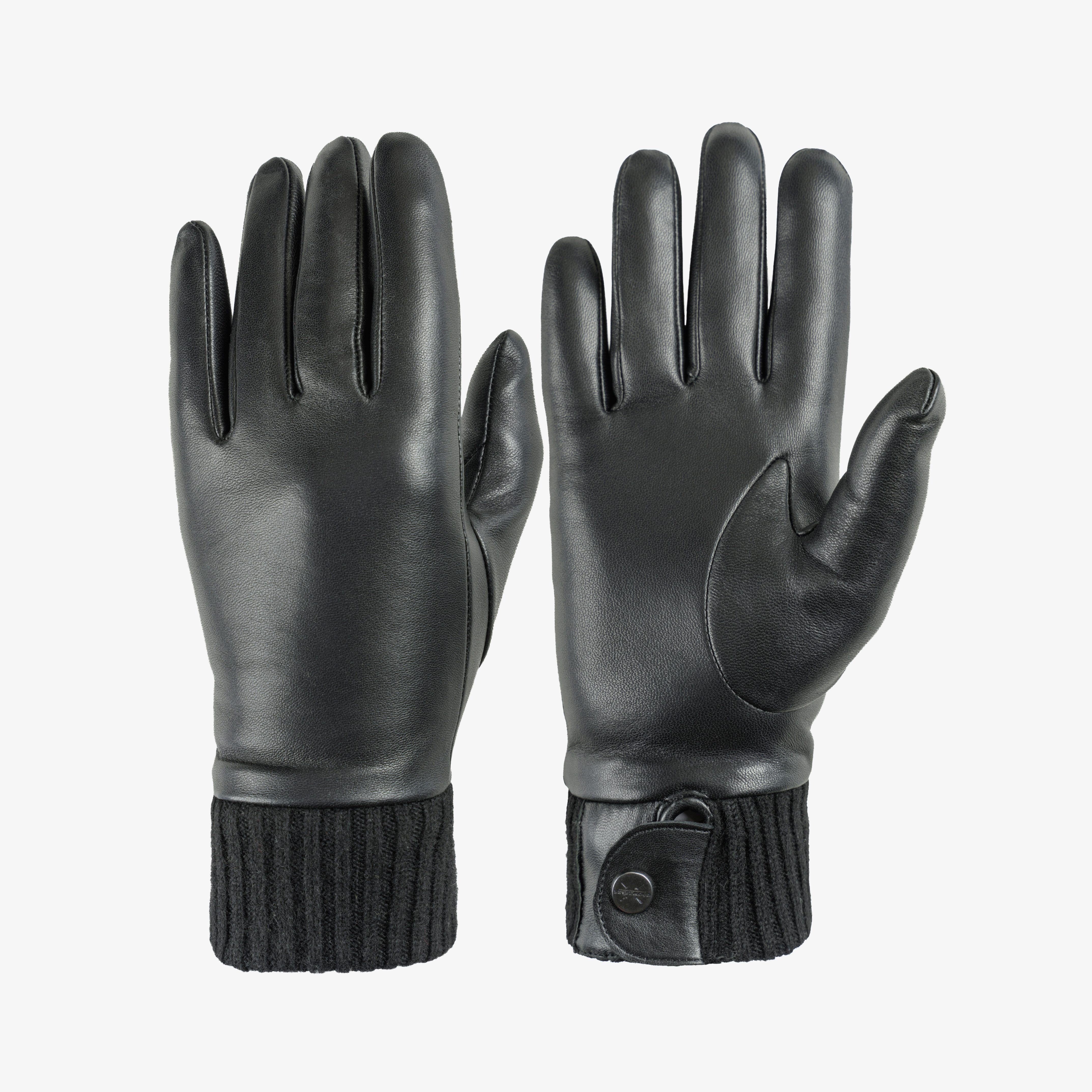 PEARLWOOD Lederhandschuhe IDA (1 Paar) Elastischer Strickbund