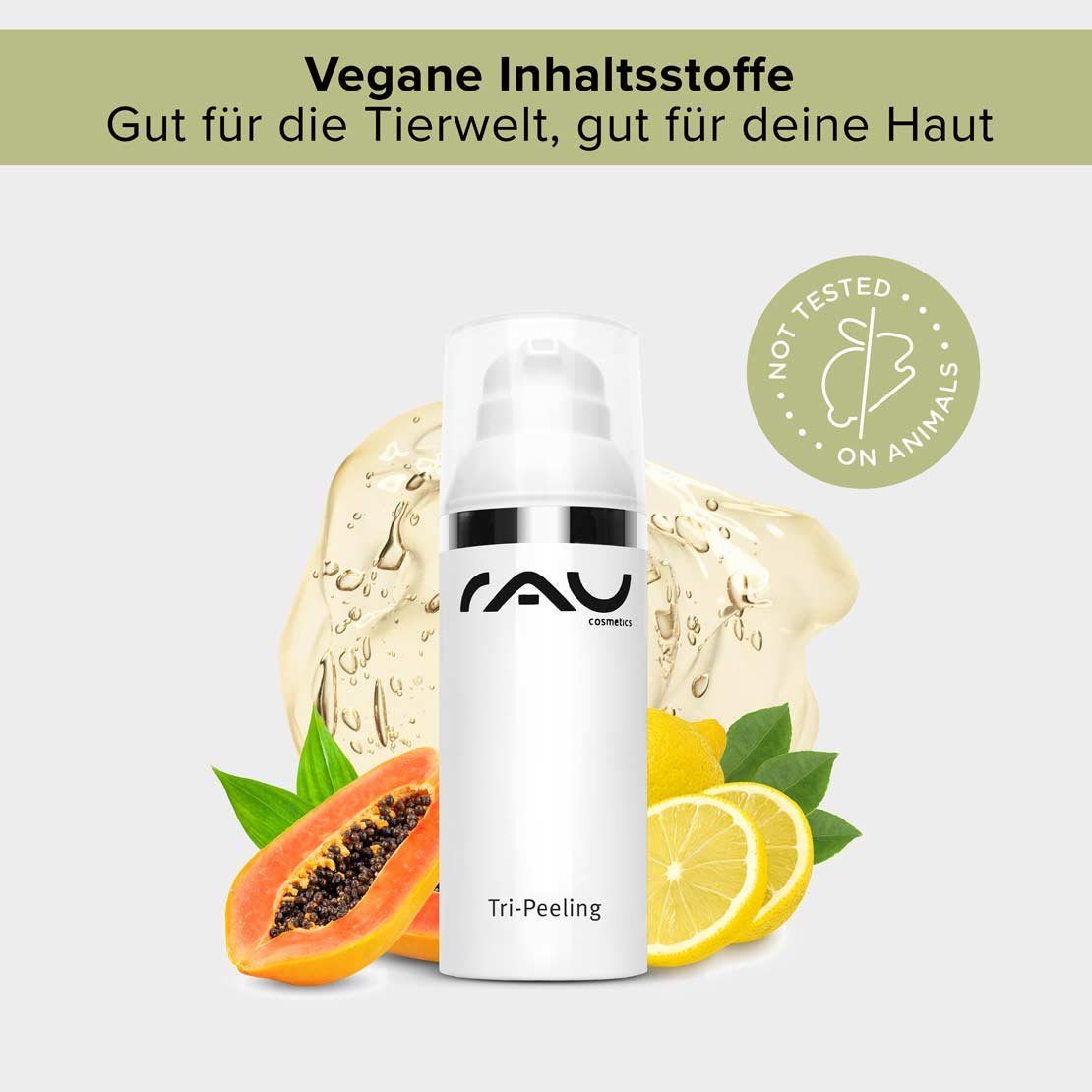 RAU Cosmetics Gesichtspeeling Enzym- & Fruchtsäurepeeling mit Papaya und Weißem Tee, 1-tlg., Gesichtspeeling