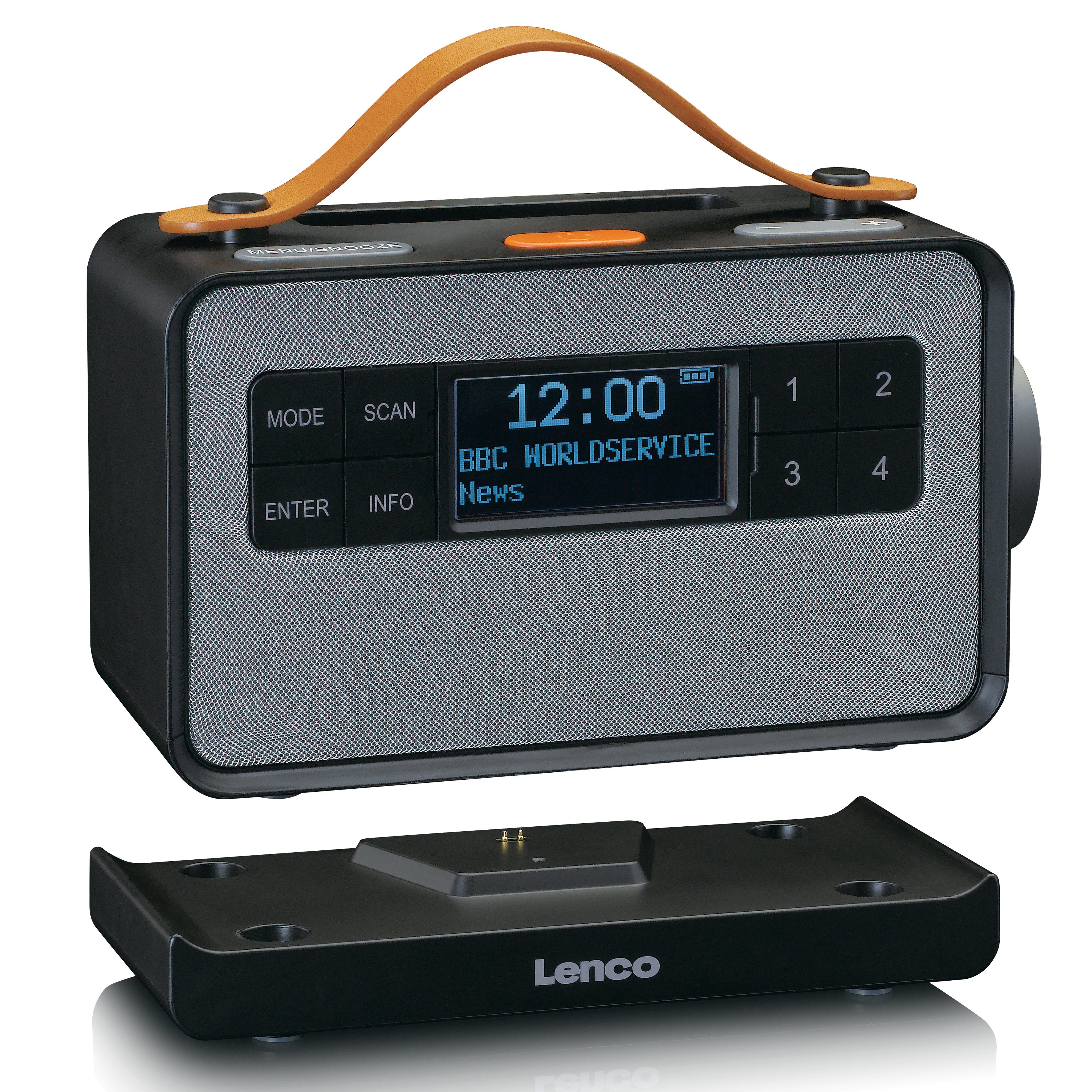 Lenco PDR-065BK UKW-Radio (DAB+,FM, 4 W, Seniorenradio, DAB+, Bluetooth, großeTasten, EasyModus & 8h. Akku)