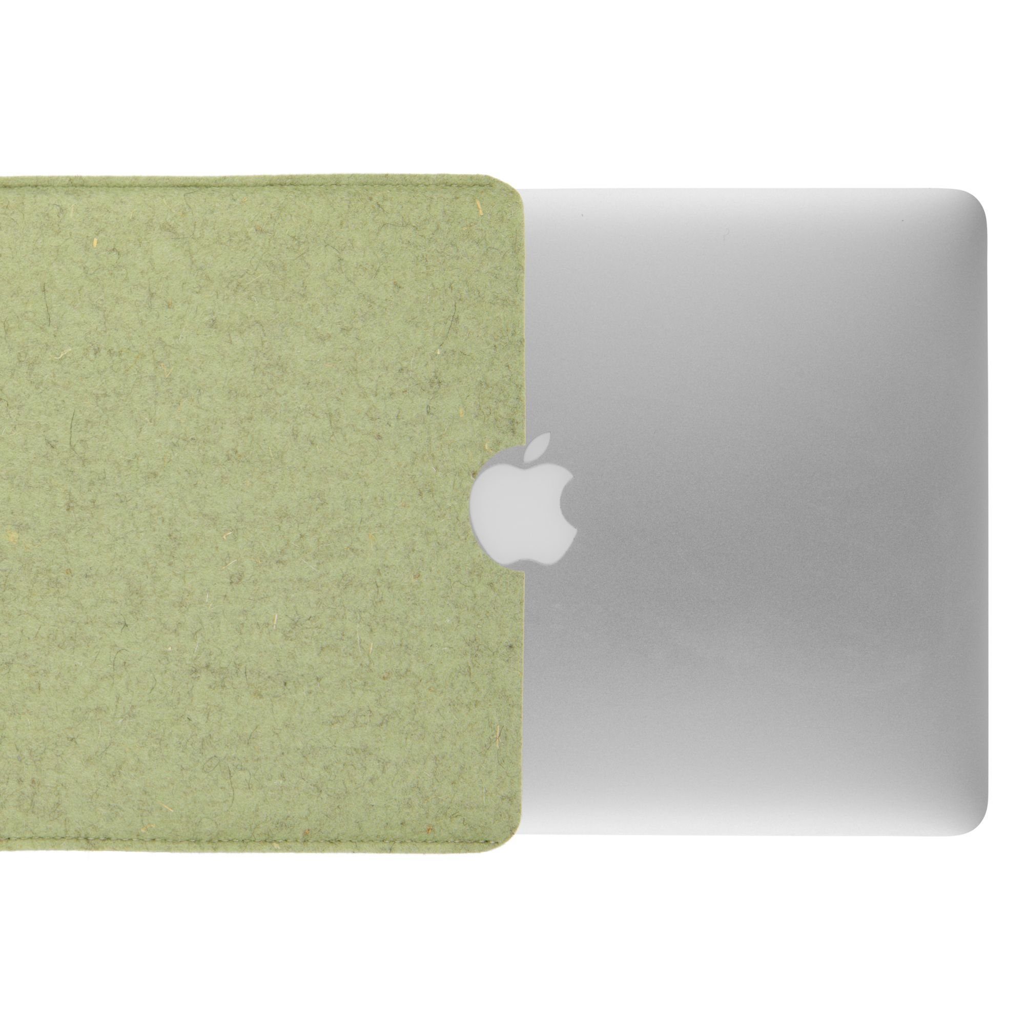 CoverKingz Laptoptasche Hülle für Apple MacBook Pro 14" Zoll Handmade Tasche Filz Case Tasche, 100% Schurwolle, Made in Germany Grün