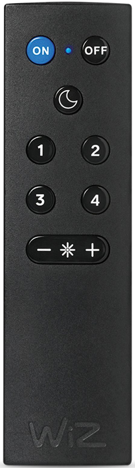 WiZ mote Fernbedienung Einzelpack inkl. Batterien Smarte Fernbedienung (Kombinierbar mit allen WiZ Lampen/Leuchten, Funktioniert ohne WLAN)