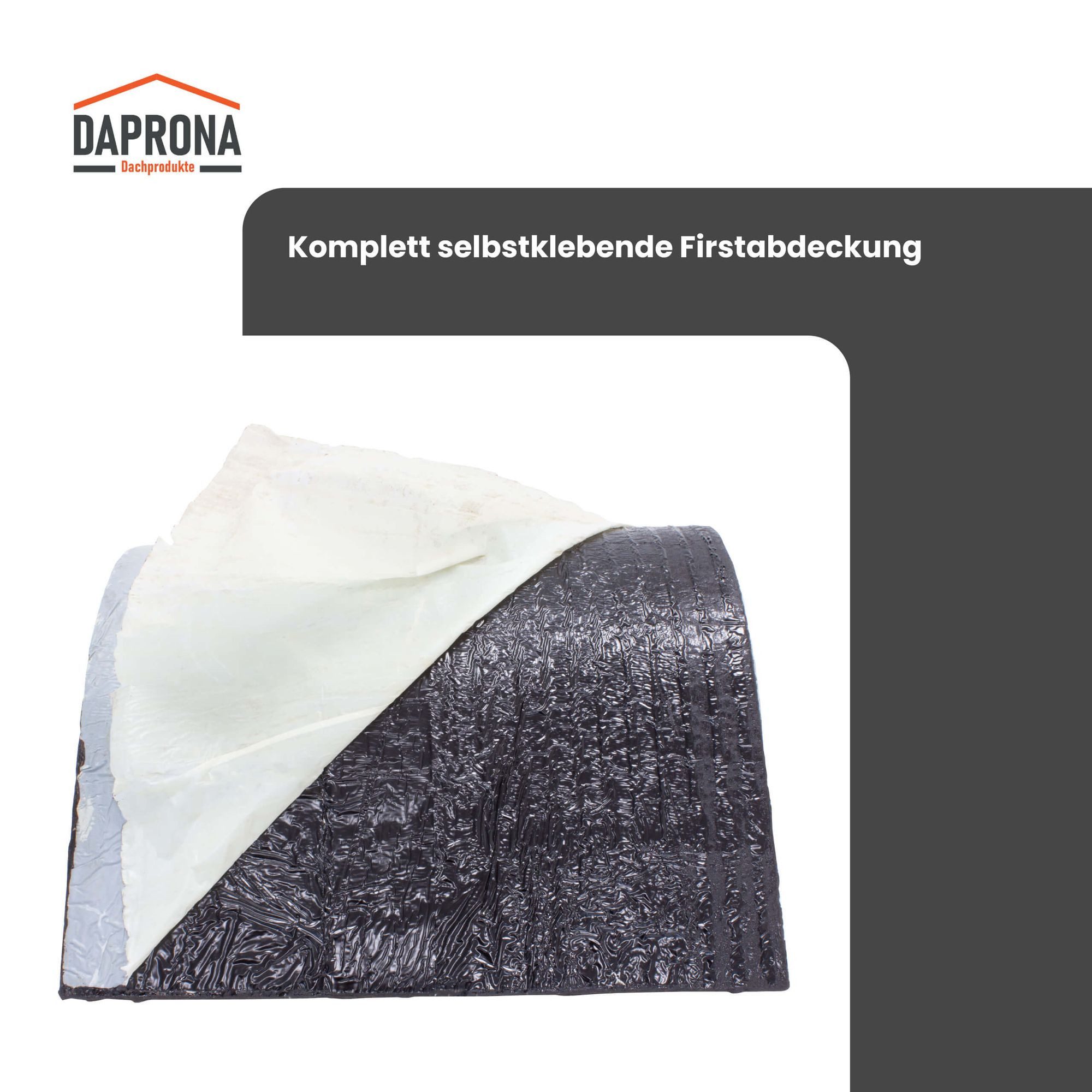 DAPRONA Dachschindeln Dachschindeln, Firstabdeckung 5m x 32cm Grau, (20-St), Bitumenschindeln für Gartenhaus, Carport