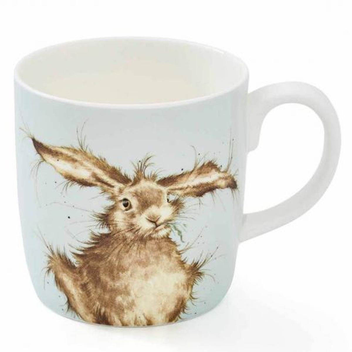 Becher Wrendale Designs Porzellan-Becher Hase Morgenmuffel