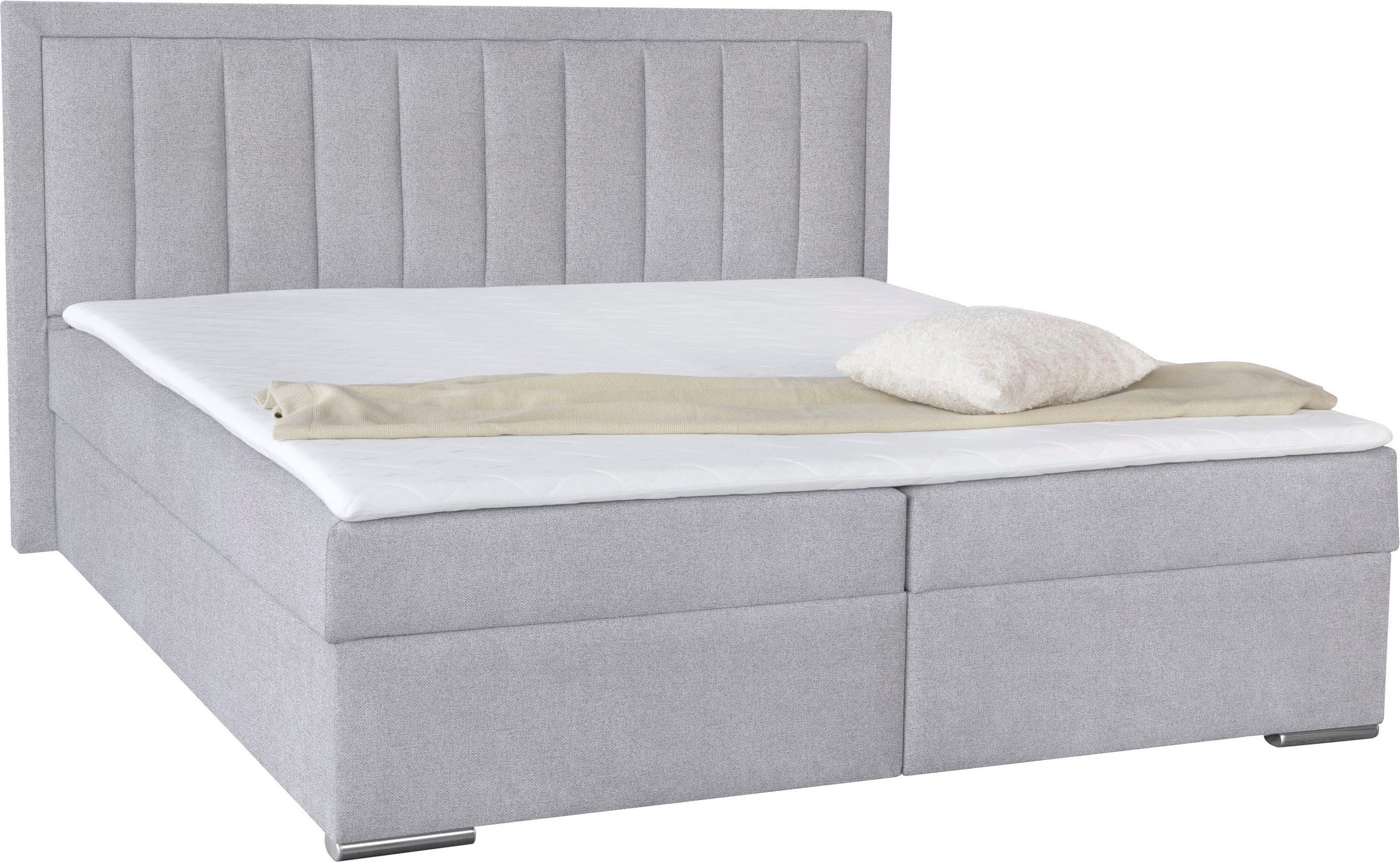 COLLECTION AB Boxbett ATHENA inkl. Bettkasten, erhältlich in der Breite 180cm, erhältlich in verschiedenen Härtegraden, inkl. Topper
