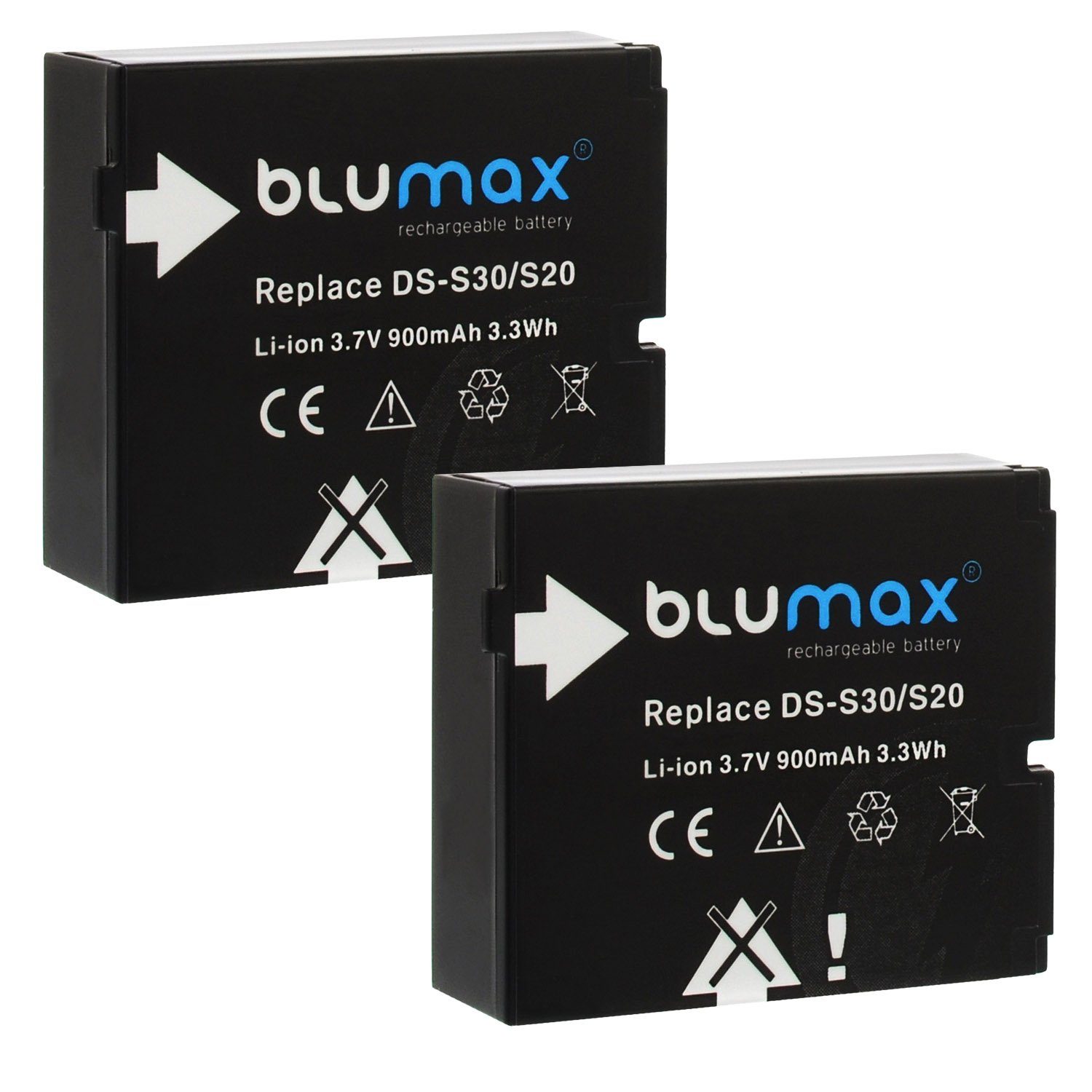 Blumax 2x DS-S30 DS-SD20 4s Kamera-Akku mAh SD20F Bullet 900 5s, 3s