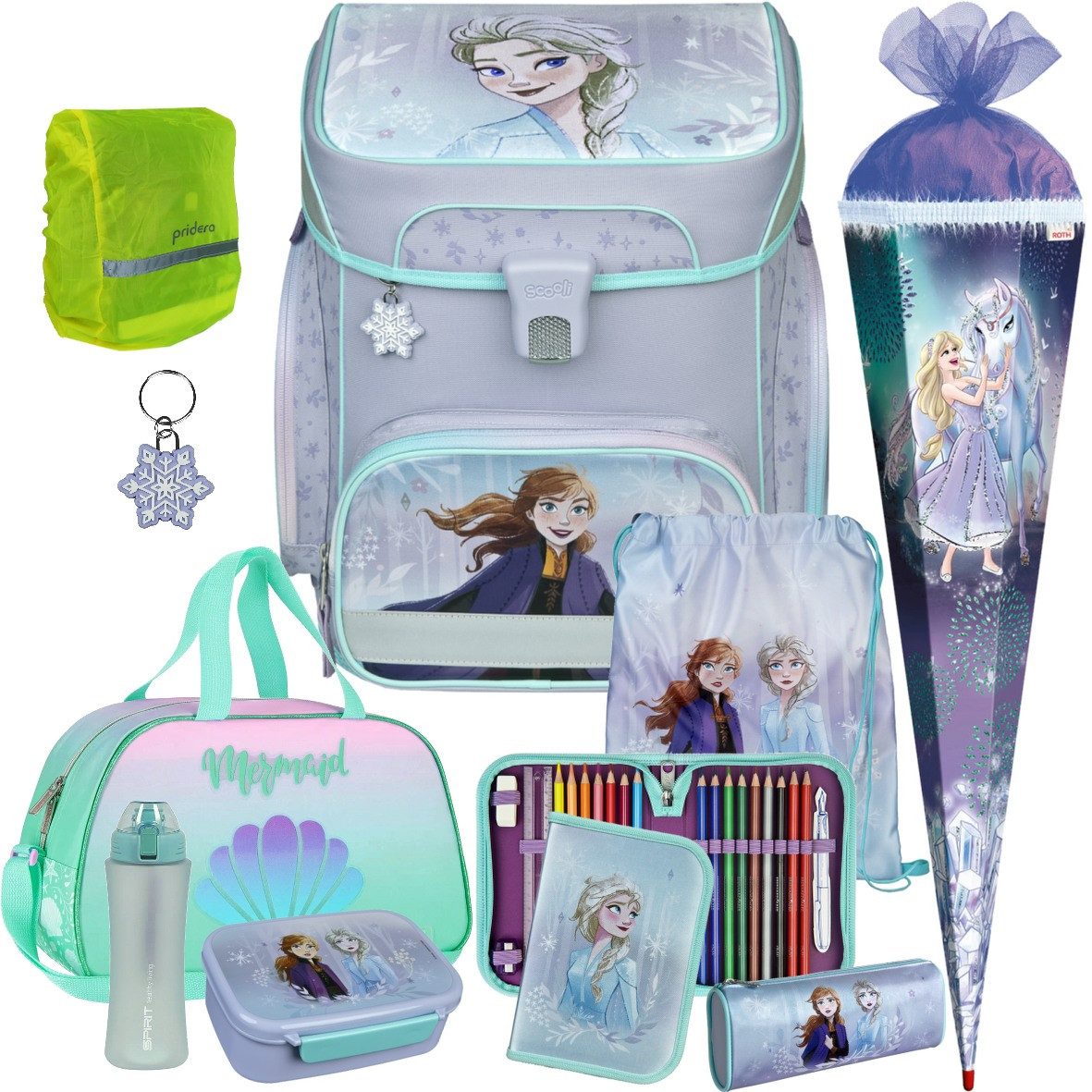 Scooli Schulranzen 1.Klasse Mädchen EasyFit in unterschiedlichen Sets (10-tlg)