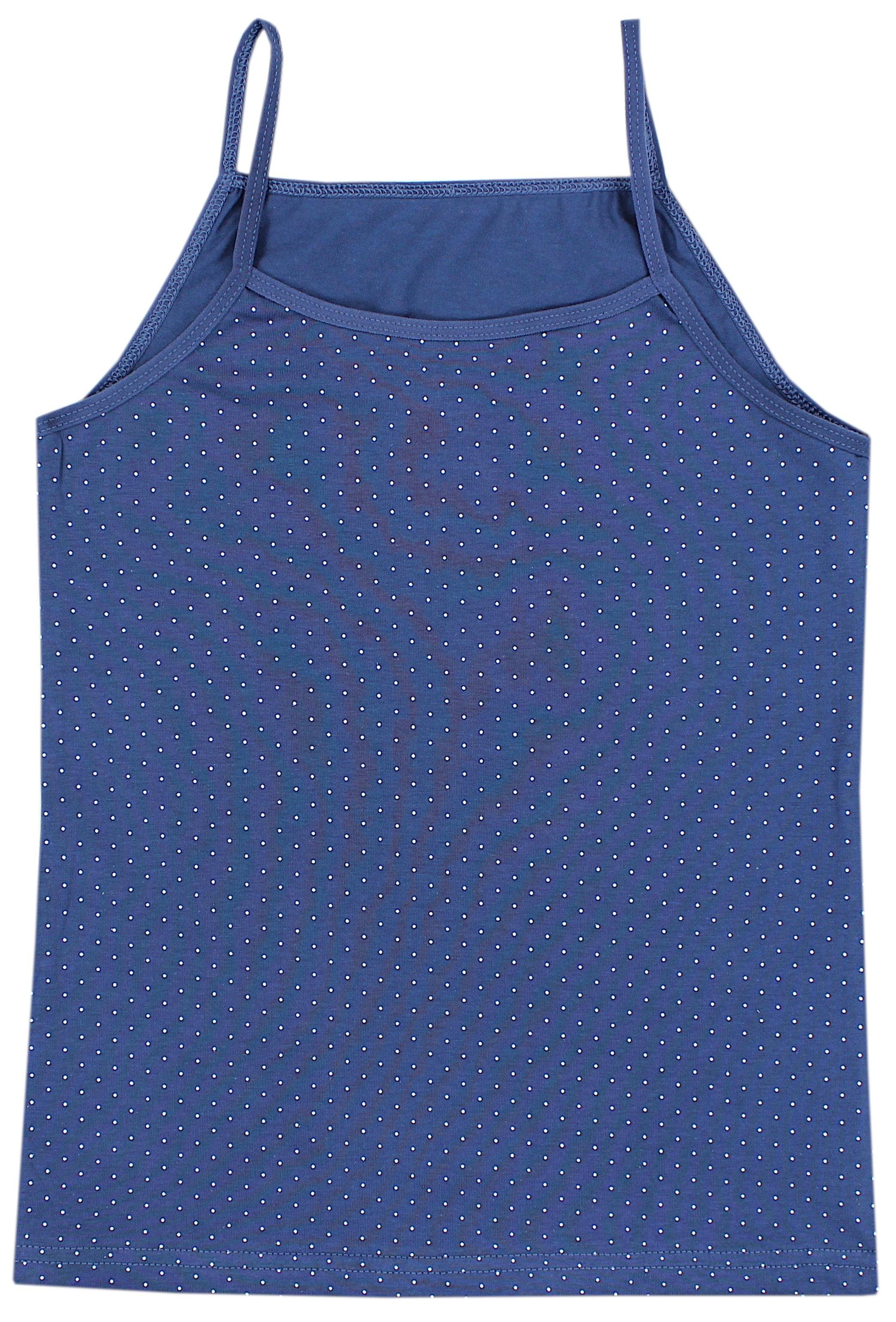 TupTam Mädchen 5er TupTam Spaghettiträger Pack Blau Unterhemd Top Punkte Lila Rosa Unterhemd
