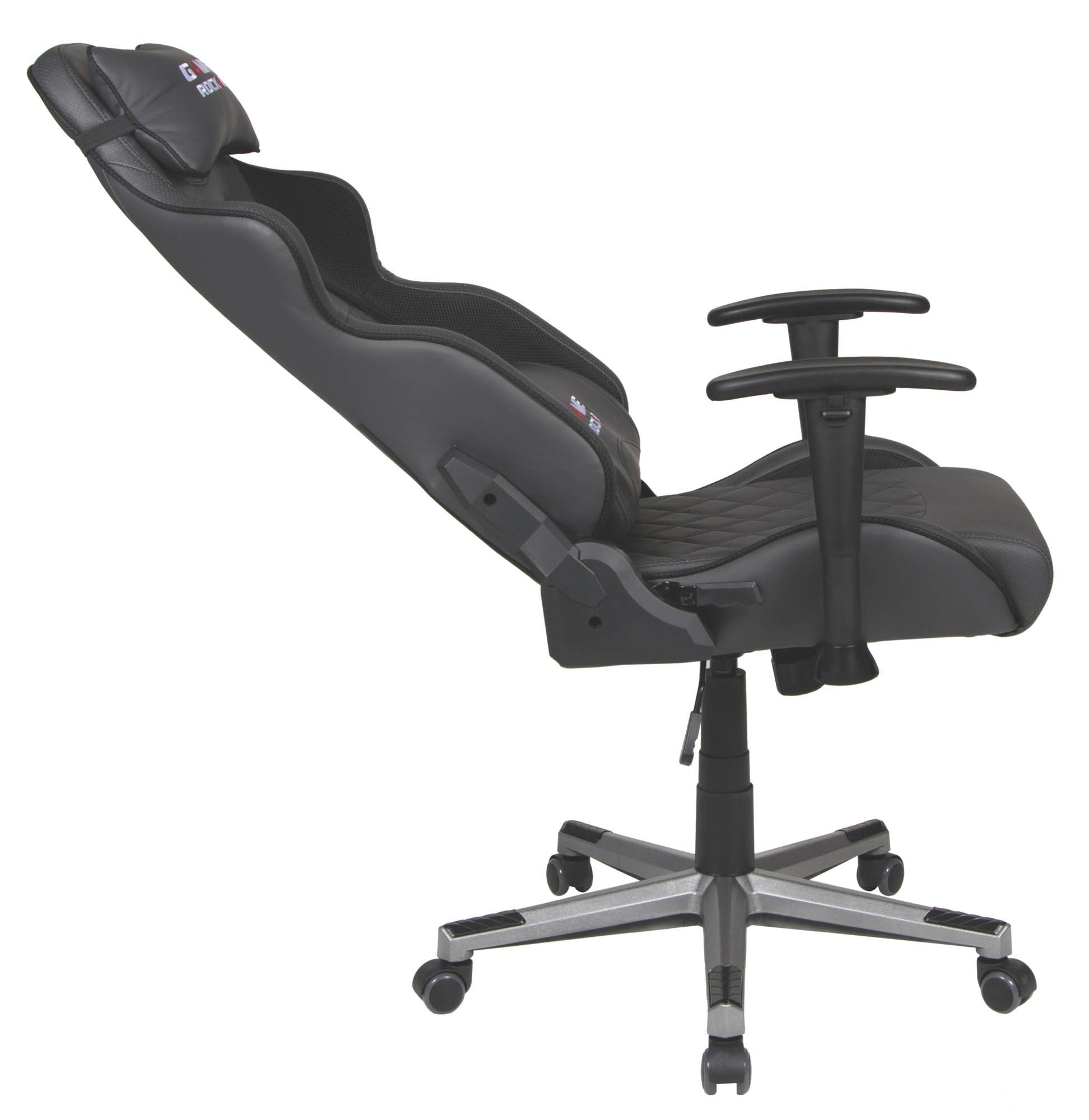 Duo Collection Gaming-Stuhl Game-Rocker, ergonomisch, Anthrazit / Schwarz - 66x128x66 (BxHxT)