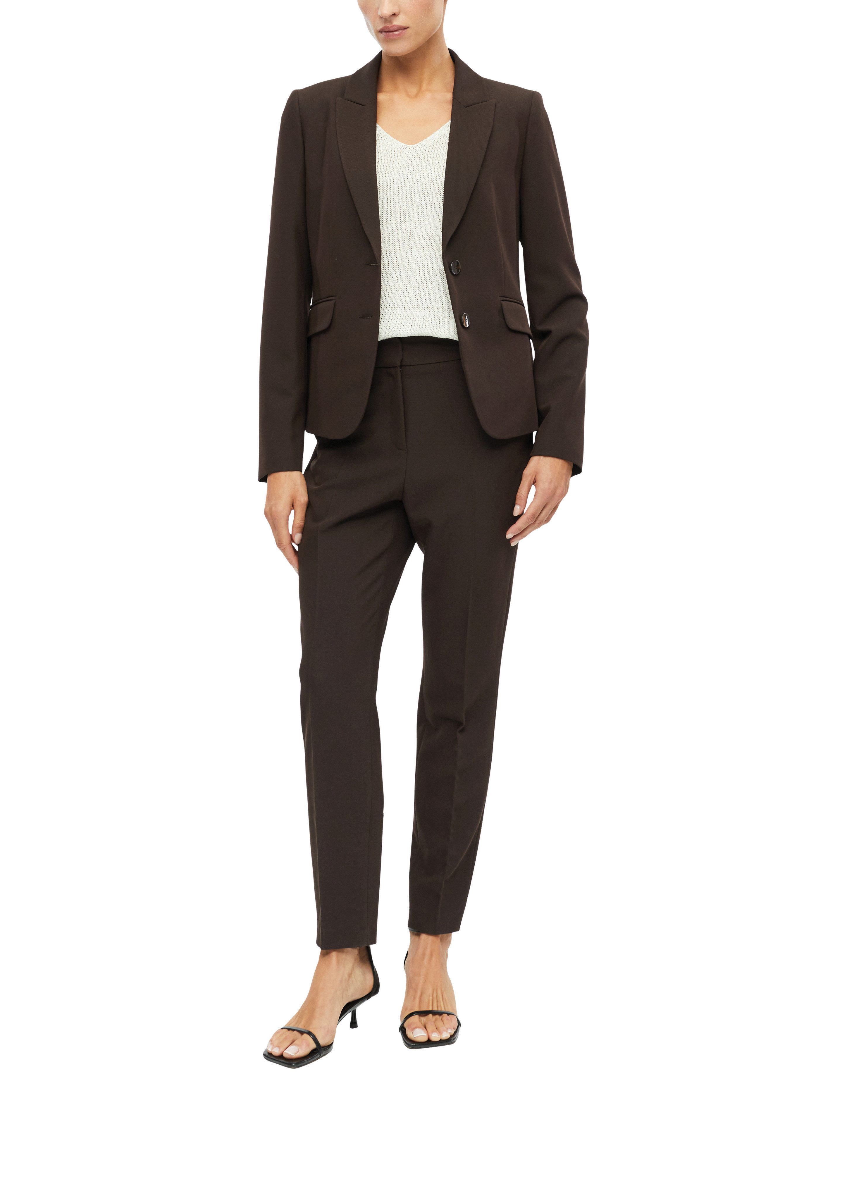 s.Oliver BLACK LABEL Blusenblazer mit Reverskragen und 2-Knopf-Verschluss – Bild 2 von 4