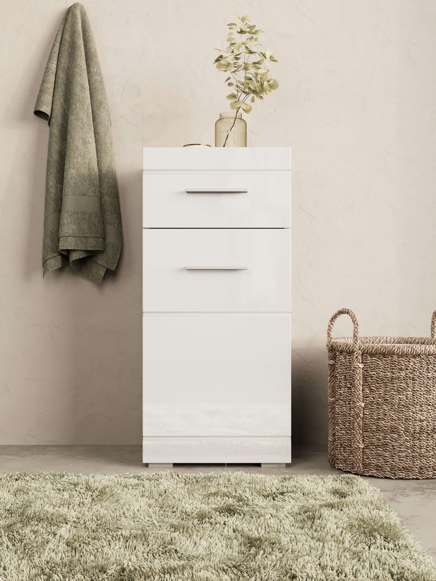 OTTO home Unterschrank Föhr minimalistisch, zeitlos, hochglänzend