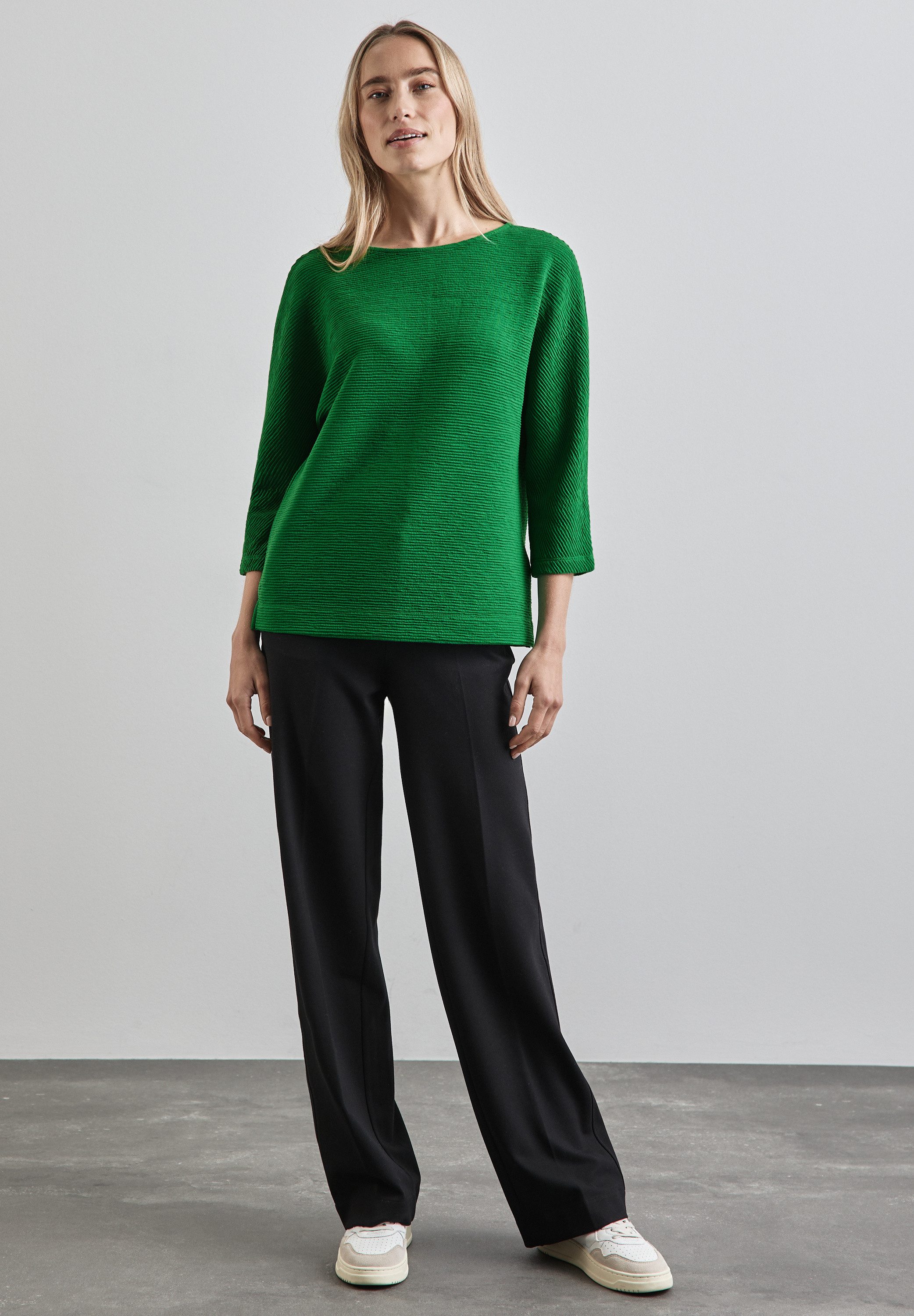 STREET ONE 3/4-Arm-Shirt mit U-Boot-Ausschnitt
