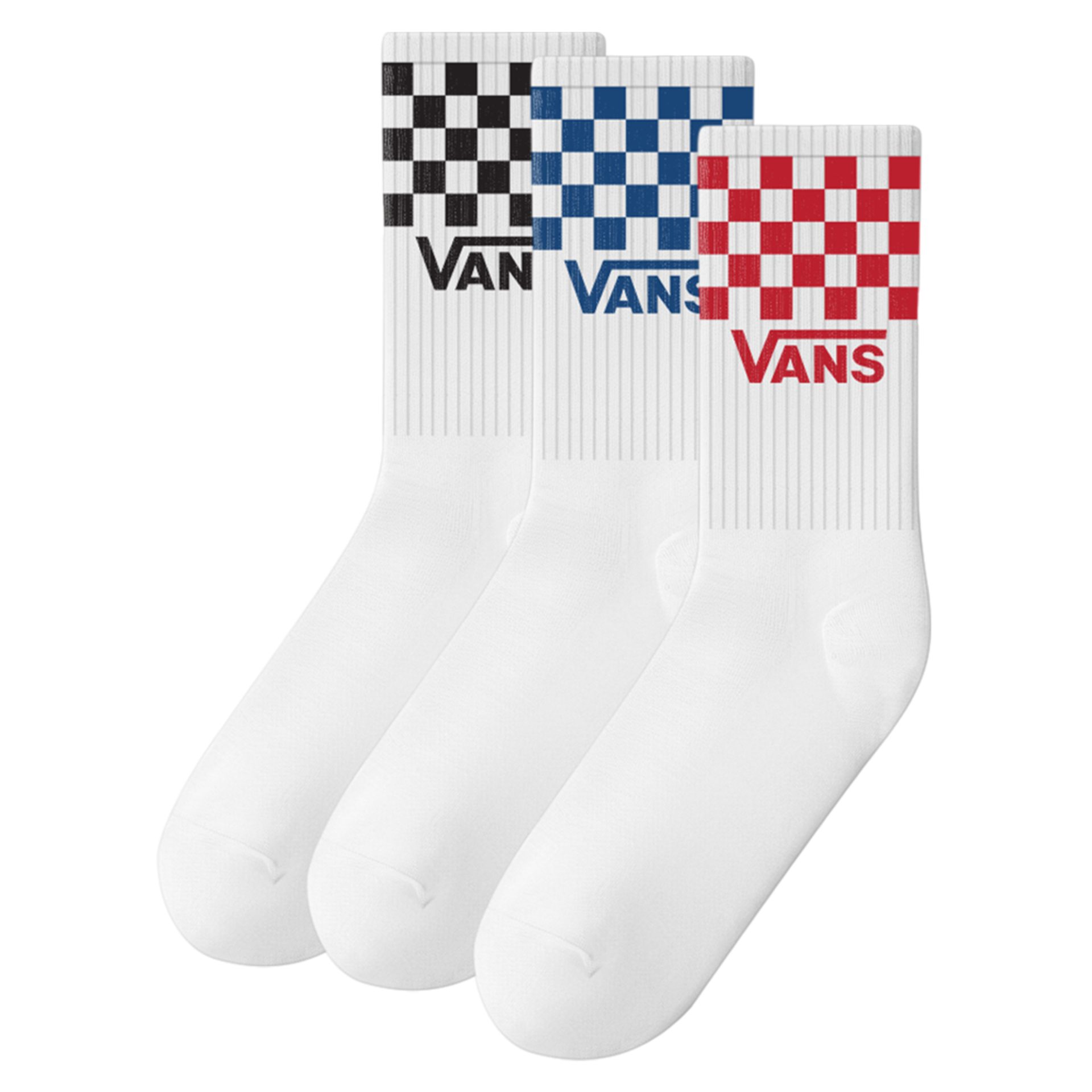 Vans Socken CLASSIC CHECK CREW (3-Paar) für Kids, dreierpack, elastische Passform, bequemer Materialmix