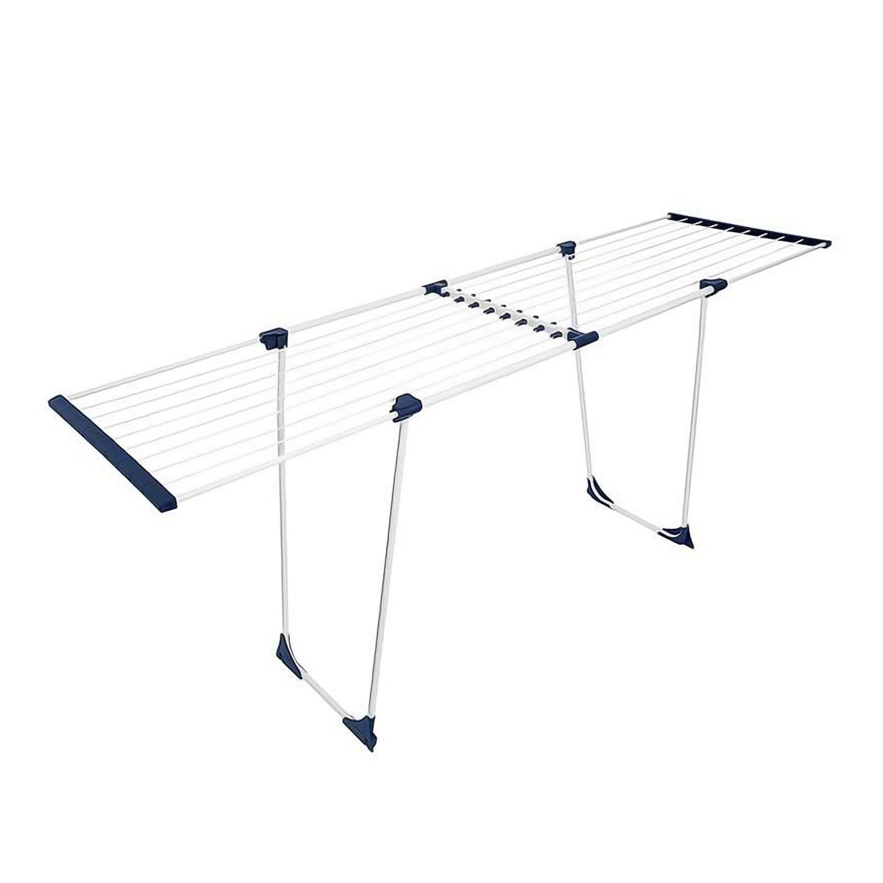 BigDean Flügelwäschetrockner XL Teleskop Wäscheständer mit Rollen ausziehbar 20m groß