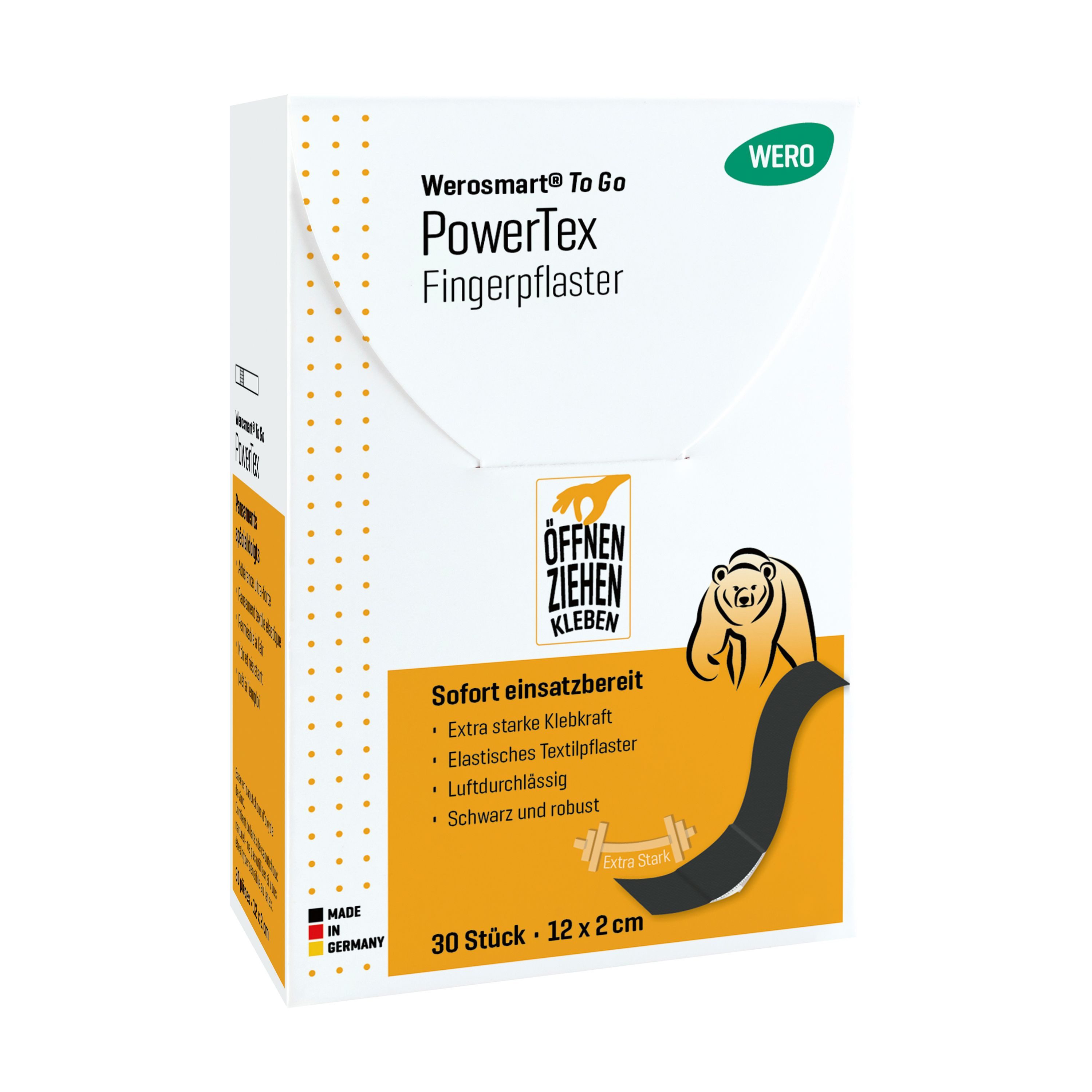Werosmart® Wundpflaster Werosmart® To Go PowerTex Sofortpflaster (Fingerpflaster, 30 St)