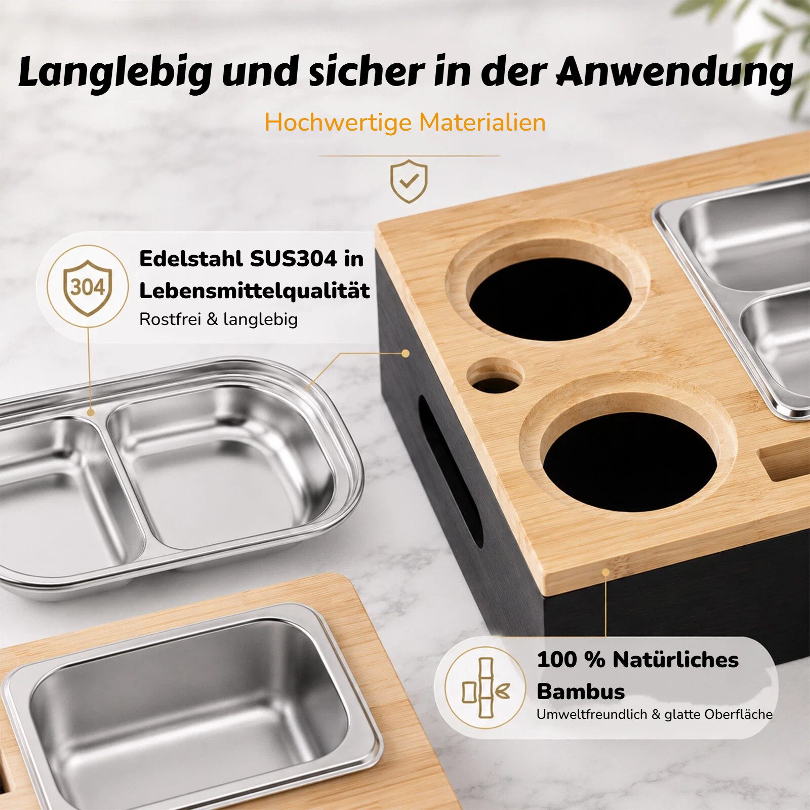 BlingBin Tabletttisch Sofa Tablett, Couchbar Snackbox, Mit Snackschalen Aus Edelstahl (1er Set, 1-St., 1 Stück), Couch Tablett für Wohnzimmer Schlafzimmer Garten Camping