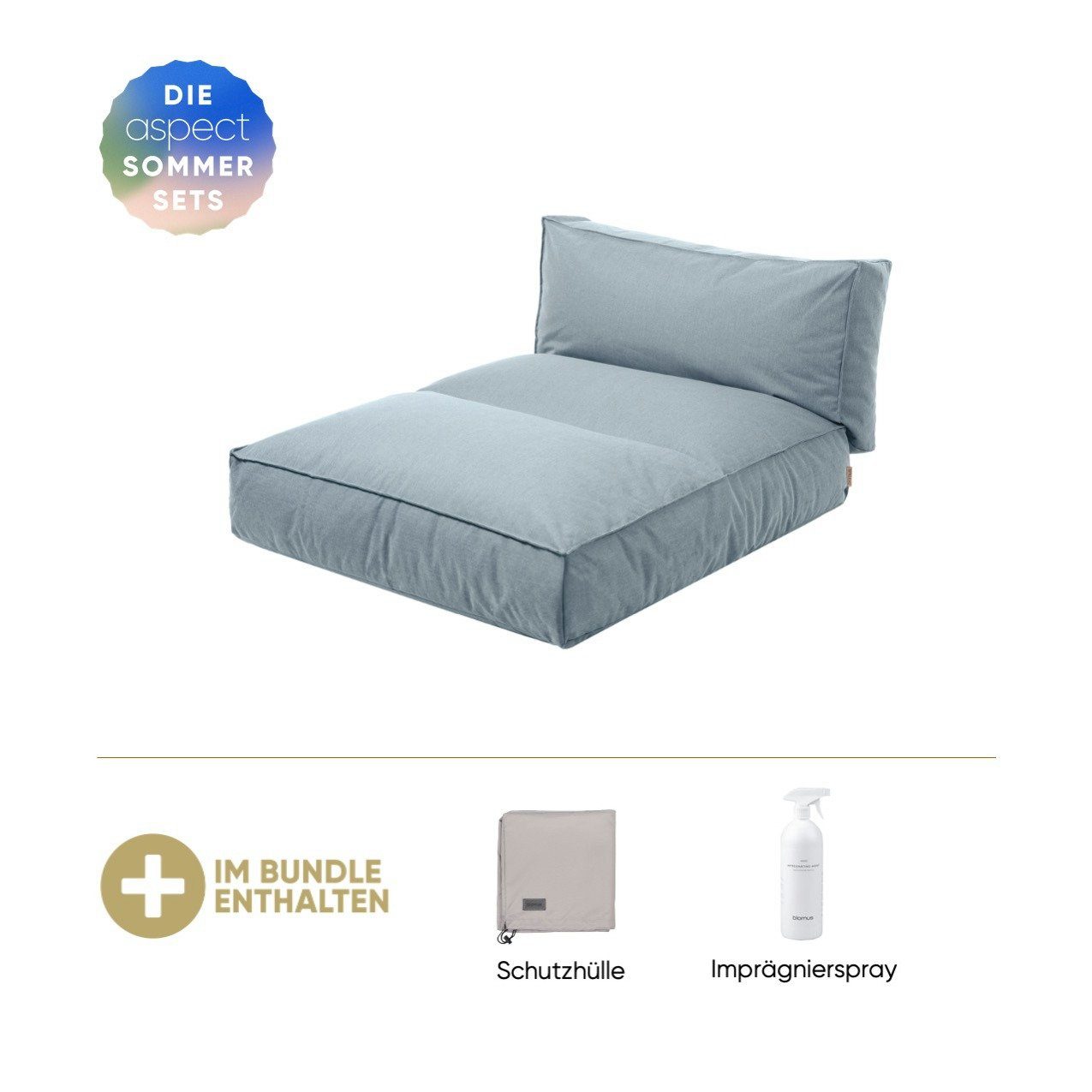 blomus Loungesofa Blomus Bett -STAY- inkl. GRATIS Schutzhülle & Imprägnierspray Ocean