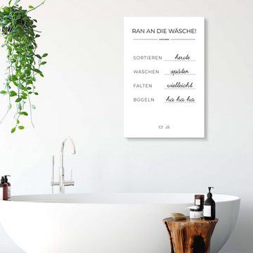 Posterlounge Acrylglasbild Typobox, Waschplan, Badezimmer
