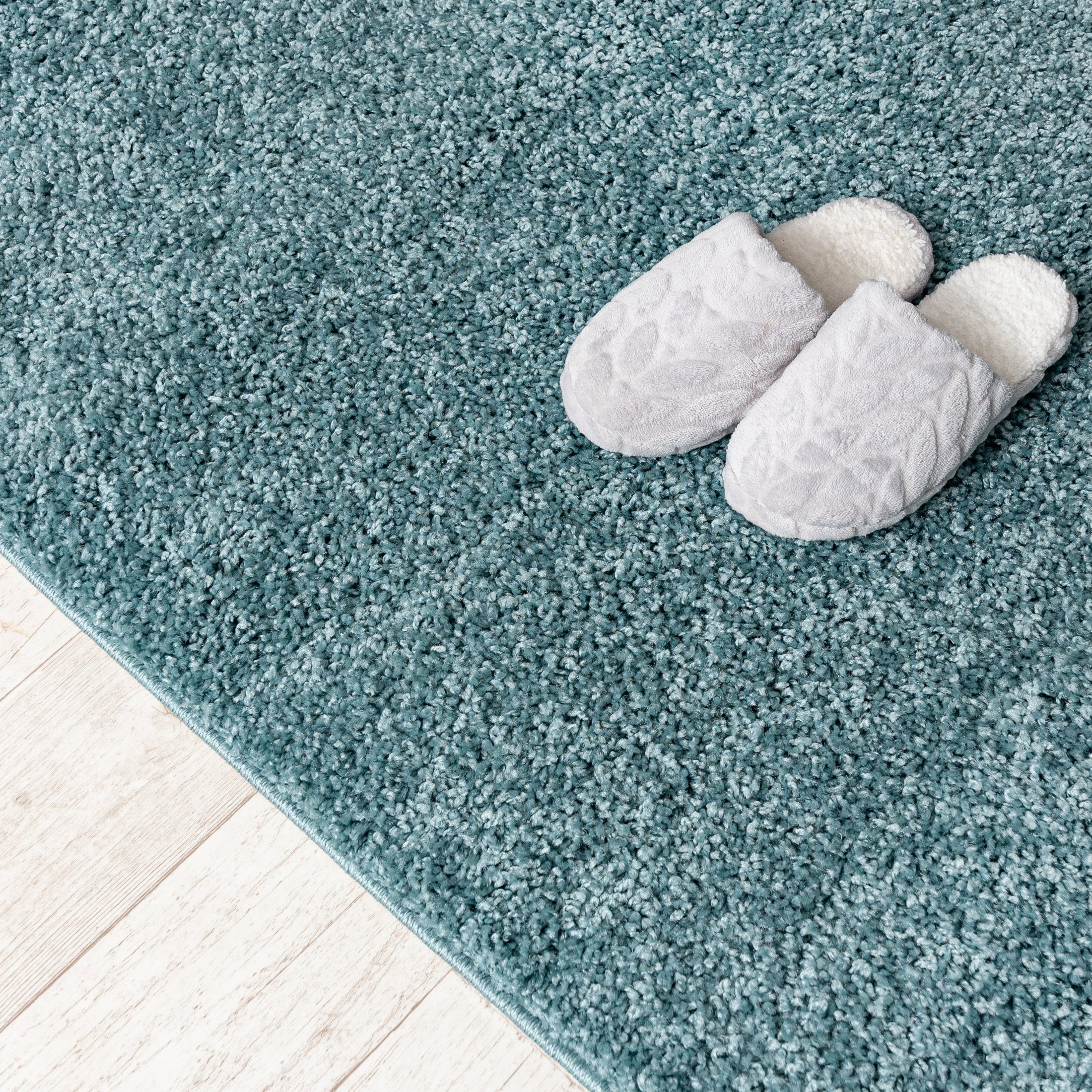 Hochflor-Teppich Hochflor Shaggy cm, - 80 x Einfarbig 150 / Türkis Pflegeleicht, Mazovia, Türkis für mm Rechteckig, Langflor, Höhe 30 Wohnzimmer Blau, 7388A Teppich Uni, Blau Weich