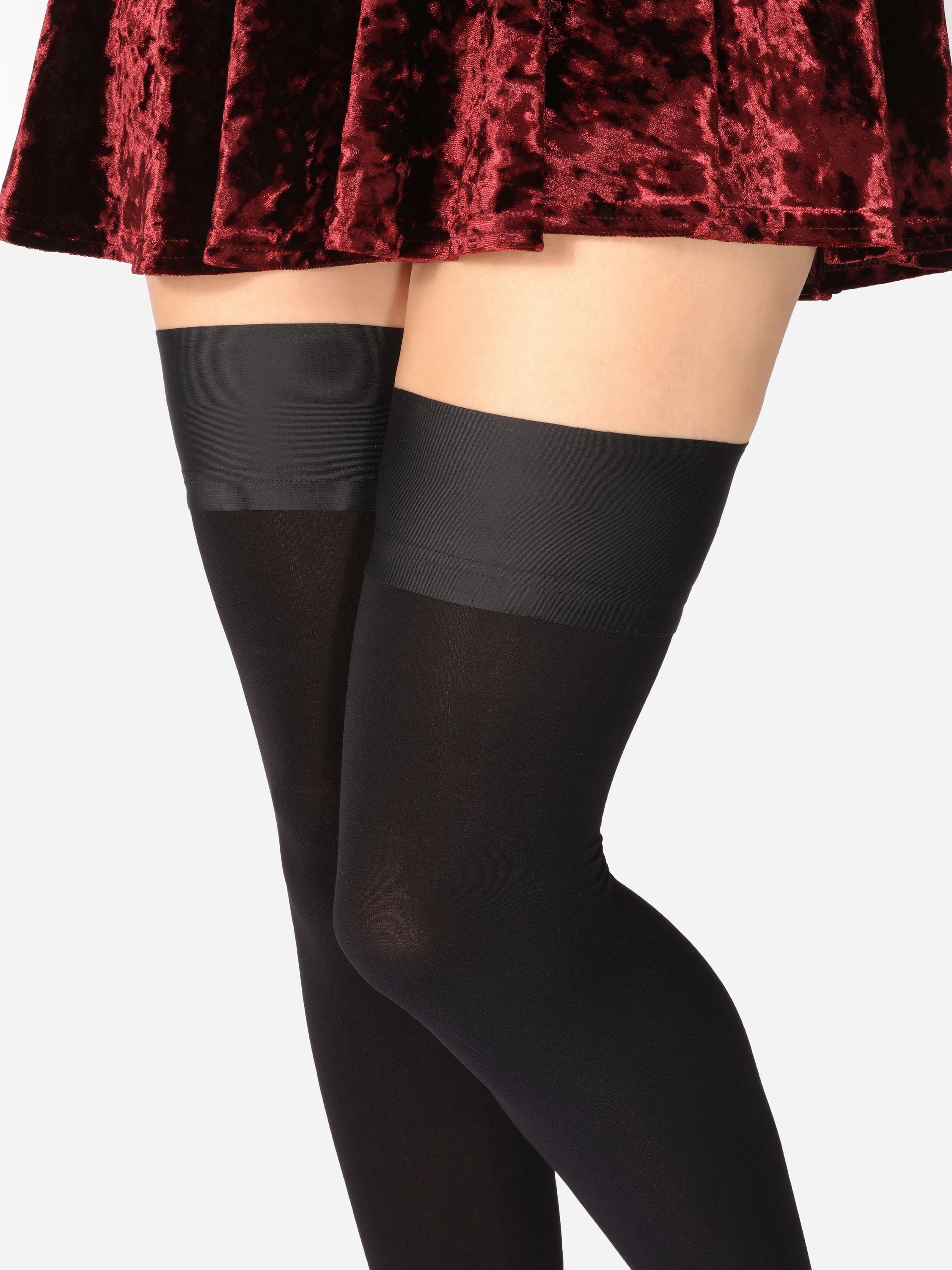 Merry Style Damen Strumpfhose Plus Size - Mikrofaser 60 DEN Blickdicht Mit Lycra