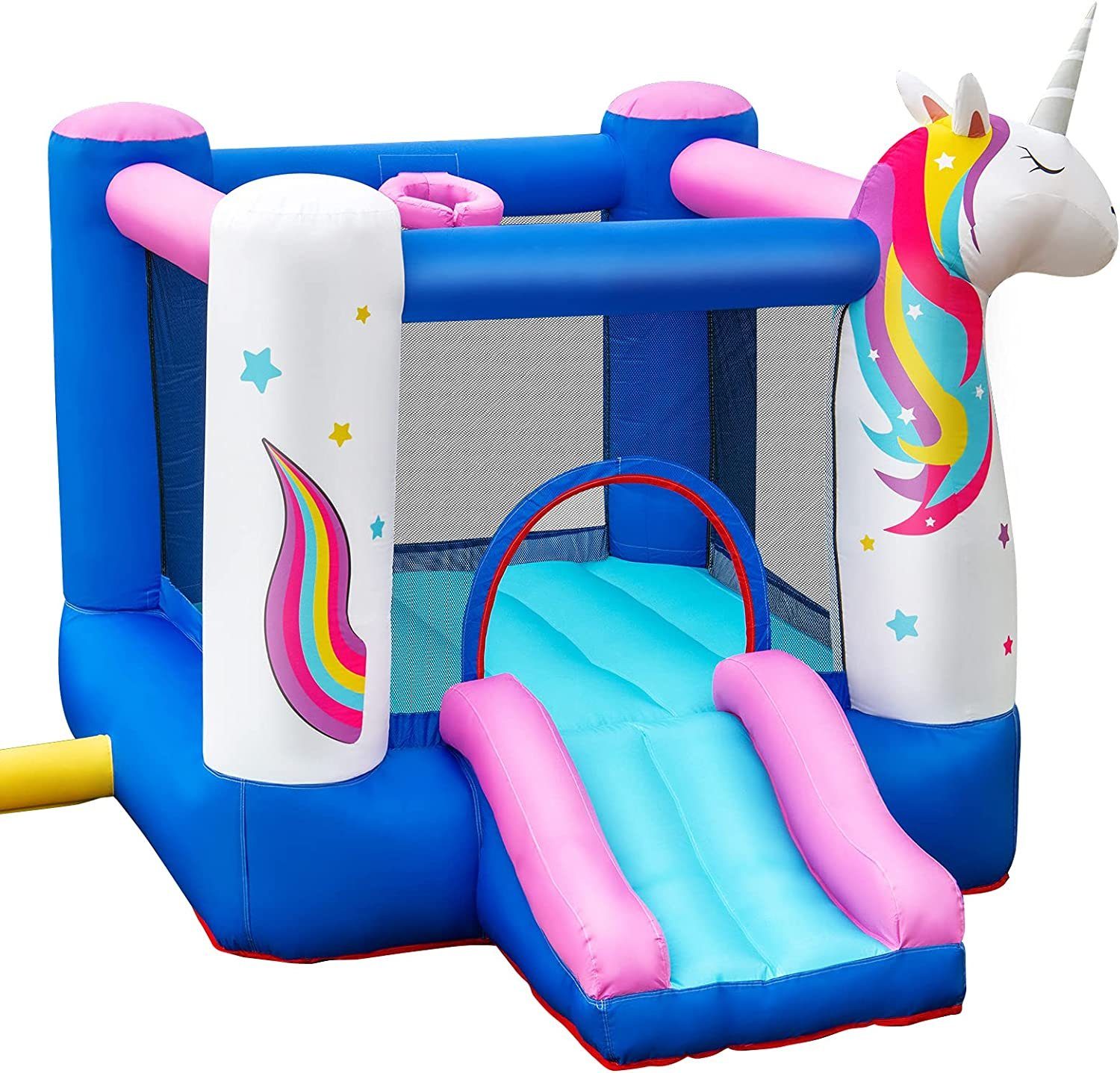 KOMFOTTEU Hüpfburg mit Rutsche, (2-tlg), Mit Gebläse