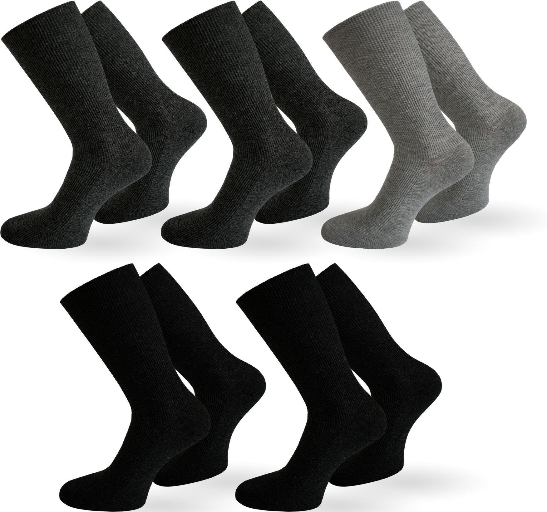 normani Diabetikersocken 10 Paar Gesundheitssocken mit hohem Baumwollanteil (10 Paar) ohne einschneidendes Bündchen – Bild 3 von 5
