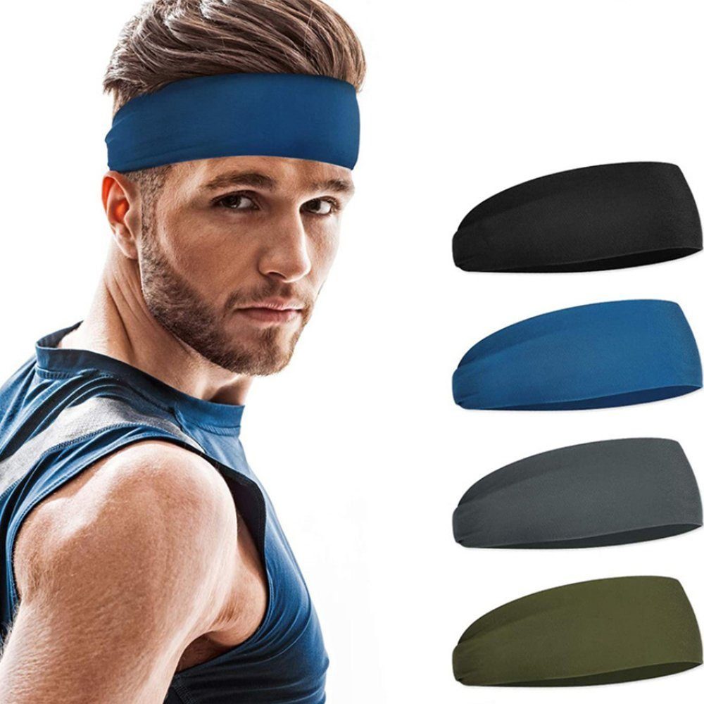 Training, 4-tlg. Feuchtigkeitsregulierung Sport-Stirnband SRRINM Haarband