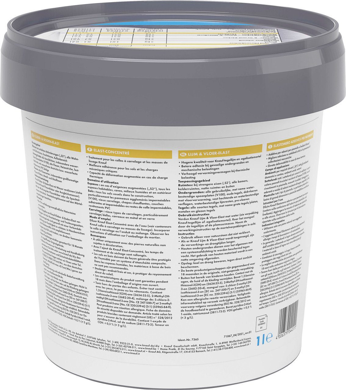 KNAUF Fliesenkleber Knauf Kleber- und Boden-Elast farblos bis weiß, 1