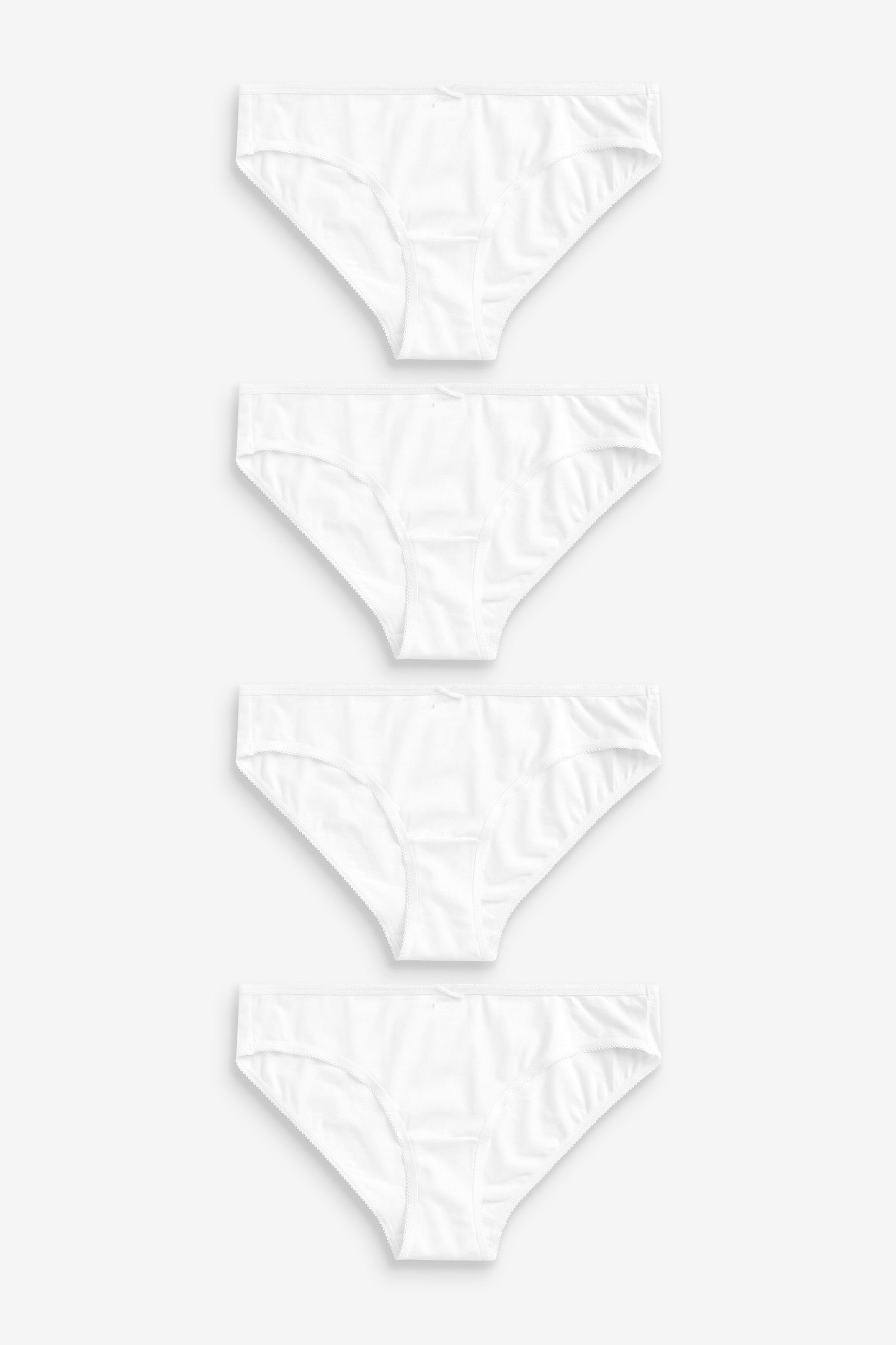Next Bikinislip Bikini-Slips mit hohem Baumwollanteil im 4er-Pack (4-St) White