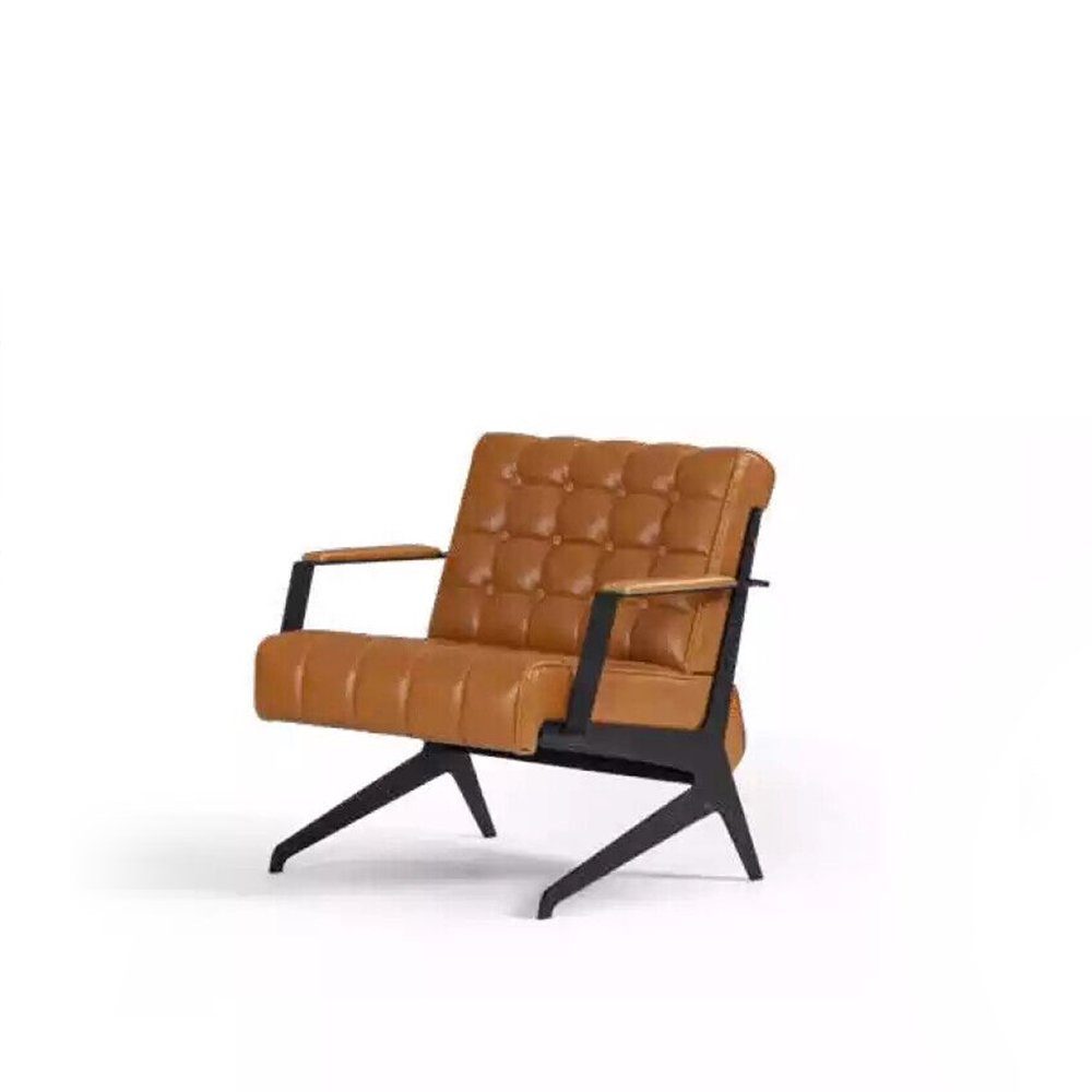 Sofa Hellbraune In Arbeitszimmer Sitzgarnitur JVmoebel Made Europe Sessel, Zweisitzer