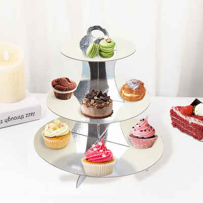 Rutaqian Kuchenteller Tortenständer mit drei Etagen Geburtstagsfeier Kuchenstand, (1 St), Dessertteller Cupcake-Tablett Haushaltsprodukte