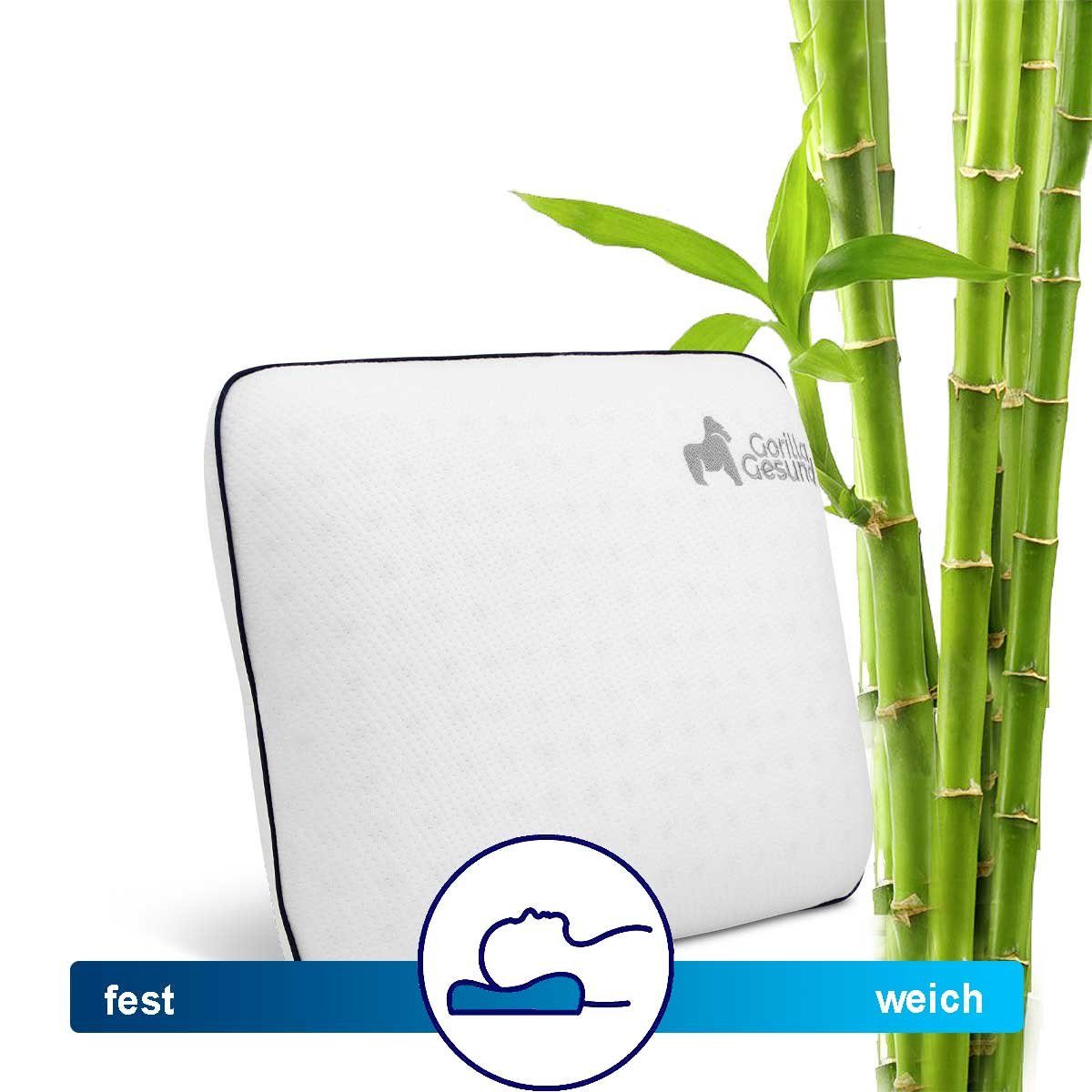 Gorilla Gesund Reisekissen Deluxe Klein, Nackenkissen, Memory Schaum, Bambu günstig online kaufen