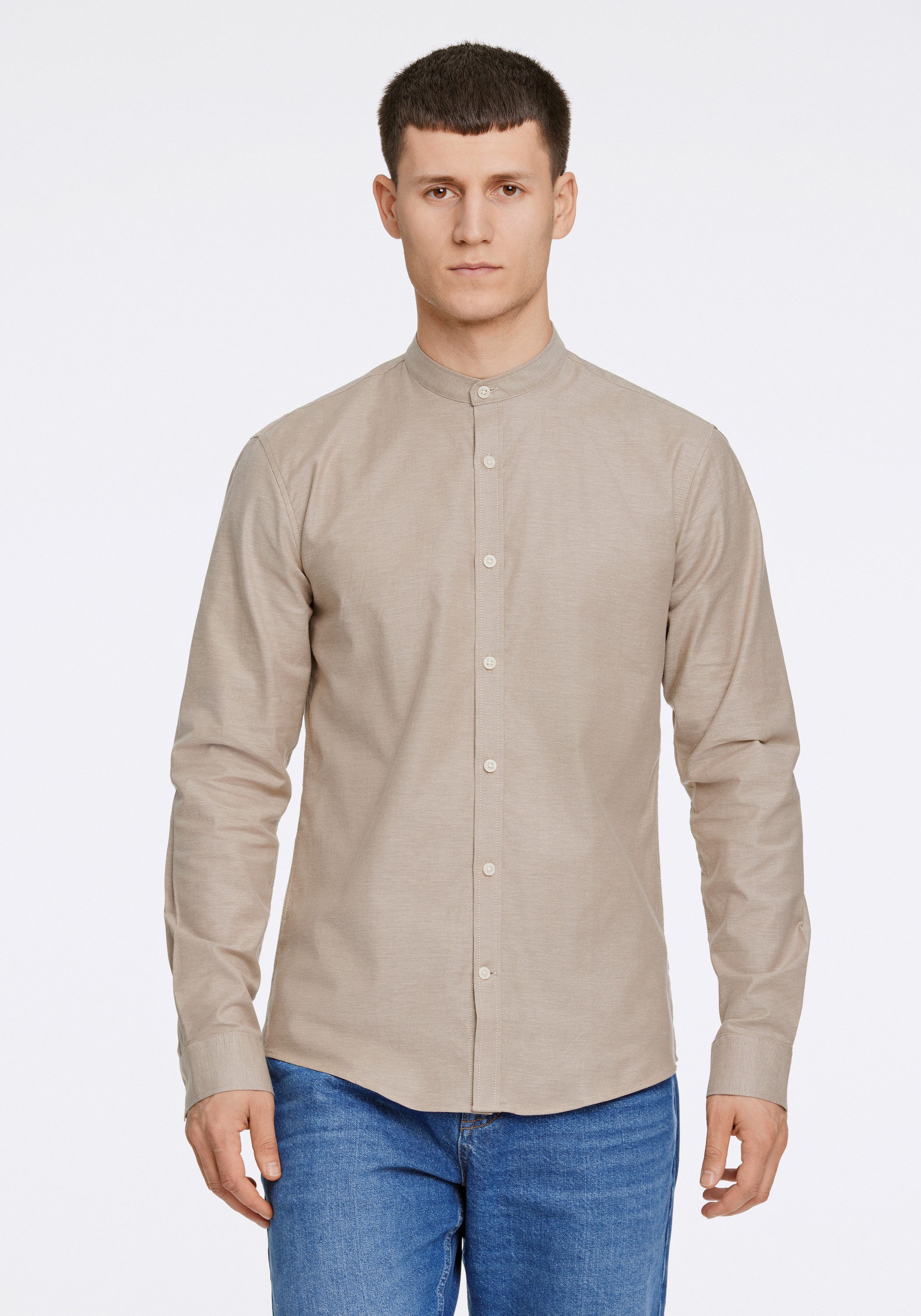 LINDBERGH Businesshemd Oxford-Hemd (Langarm) Slim Fit