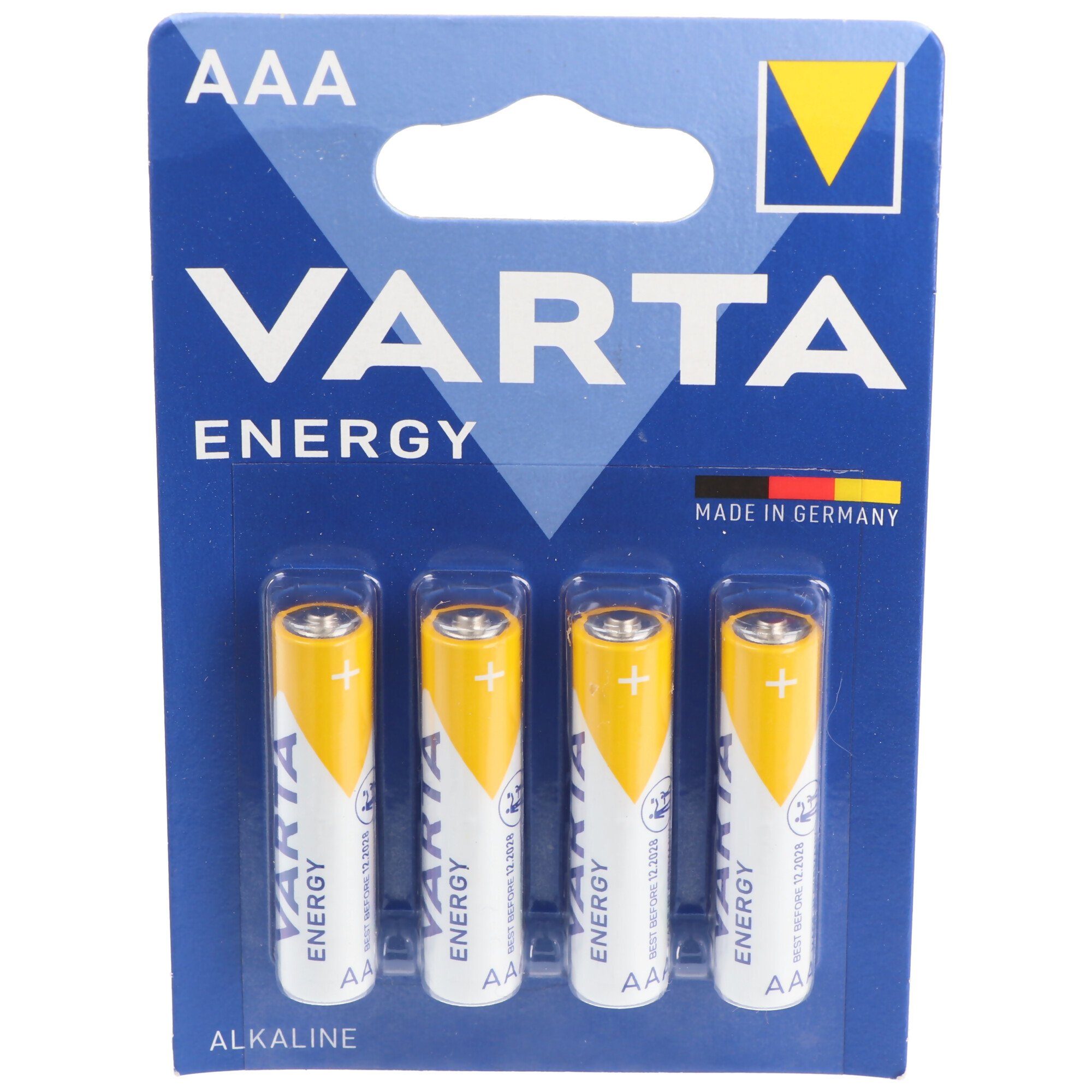 Varta Energy Batterie Alkaline, Micro, AAA, LR03, 1.5V 4er Pack Batterie