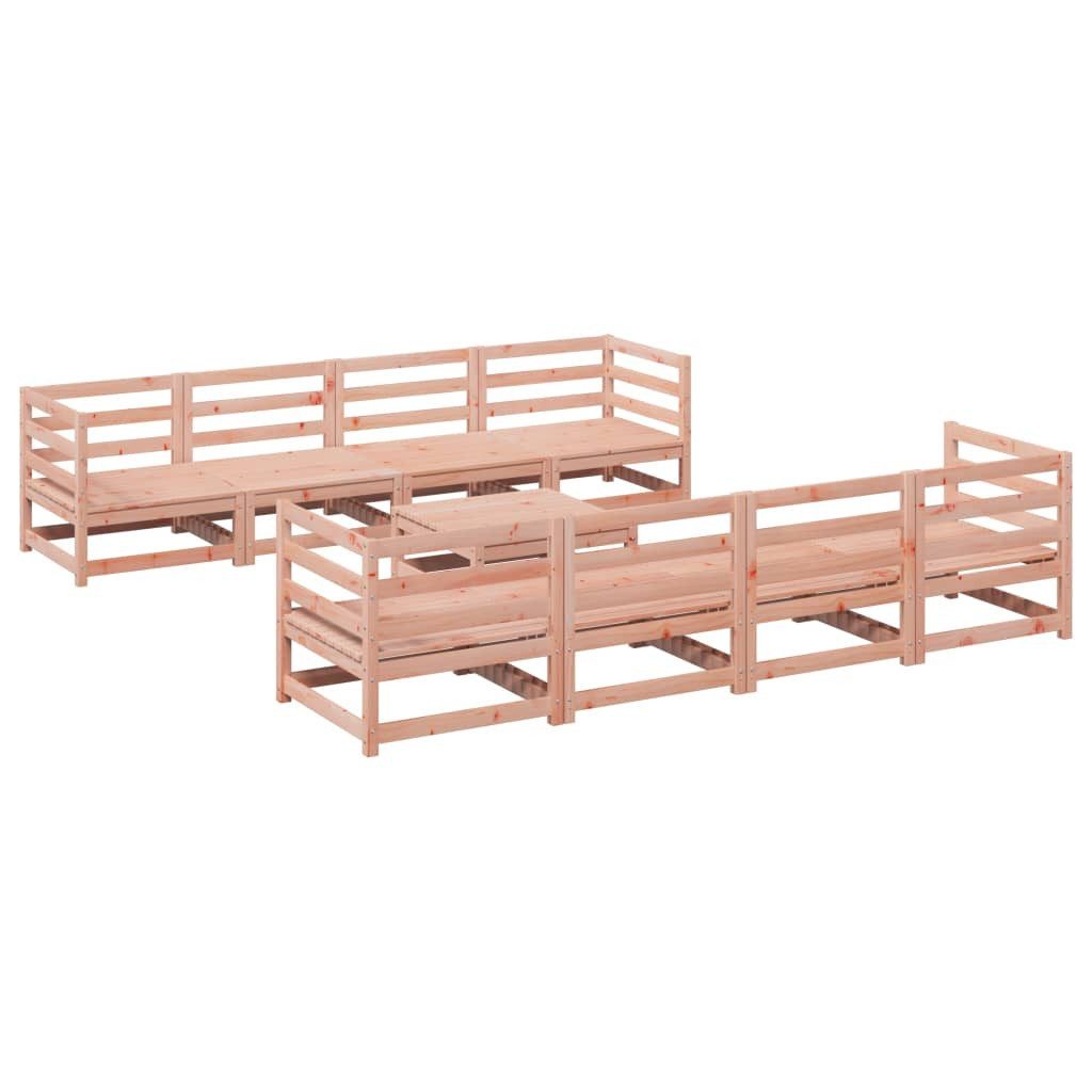 vidaXL Gartenlounge-Set 9-tlg. Garten-Sofagarnitur Massivholz Douglasie..., (1-tlg)
