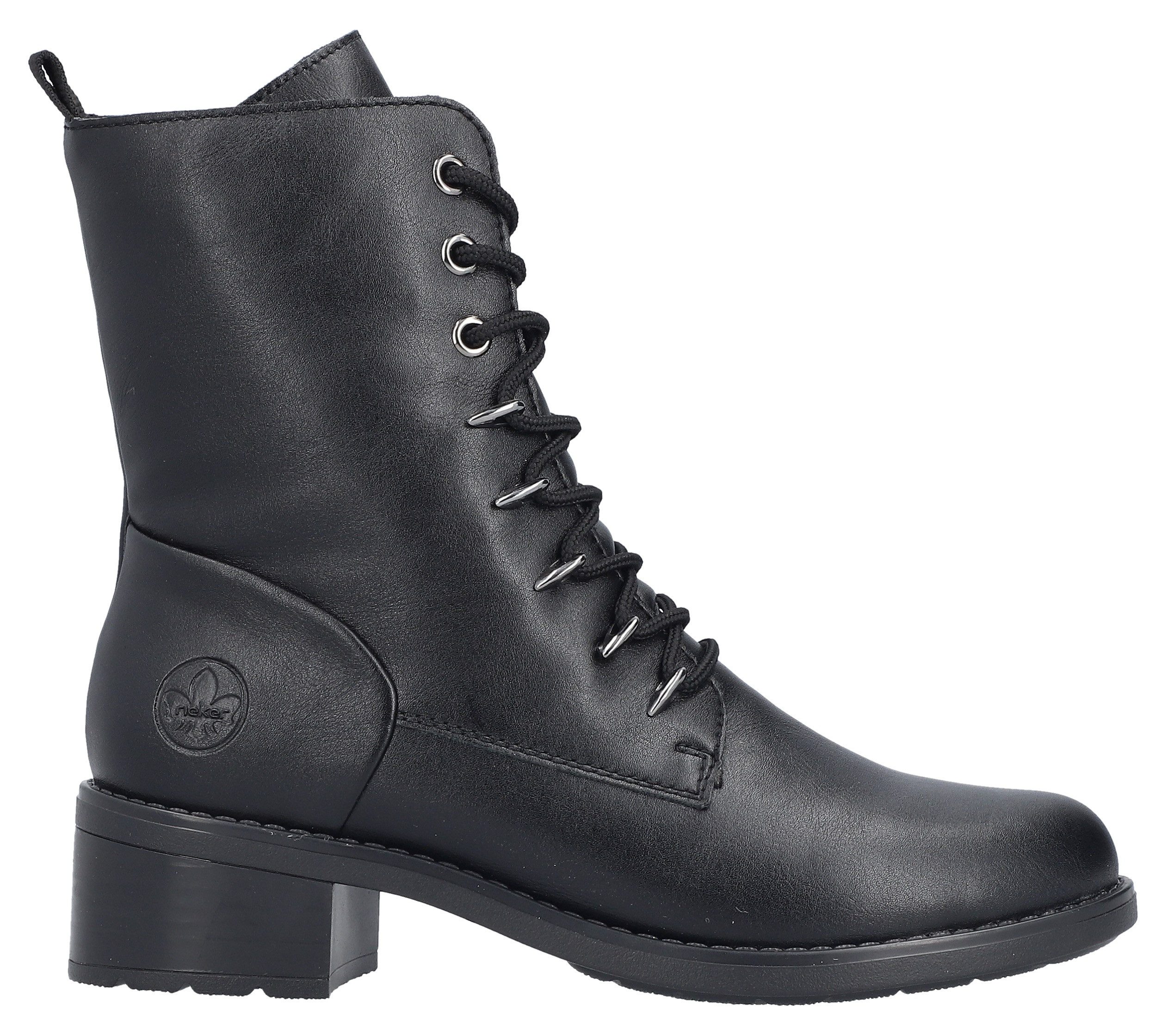 Rieker Schnürstiefelette Schnürboots, Blockabsatz, mit Innenreißverschluss