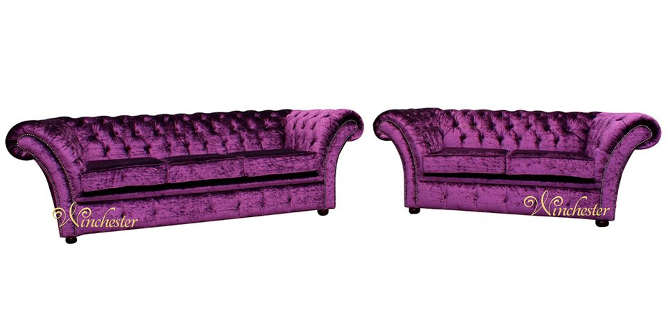 JVmoebel Chesterfield-Sofa, Chesterfield 3+2 Sitzer Garnitur Sofa Couch