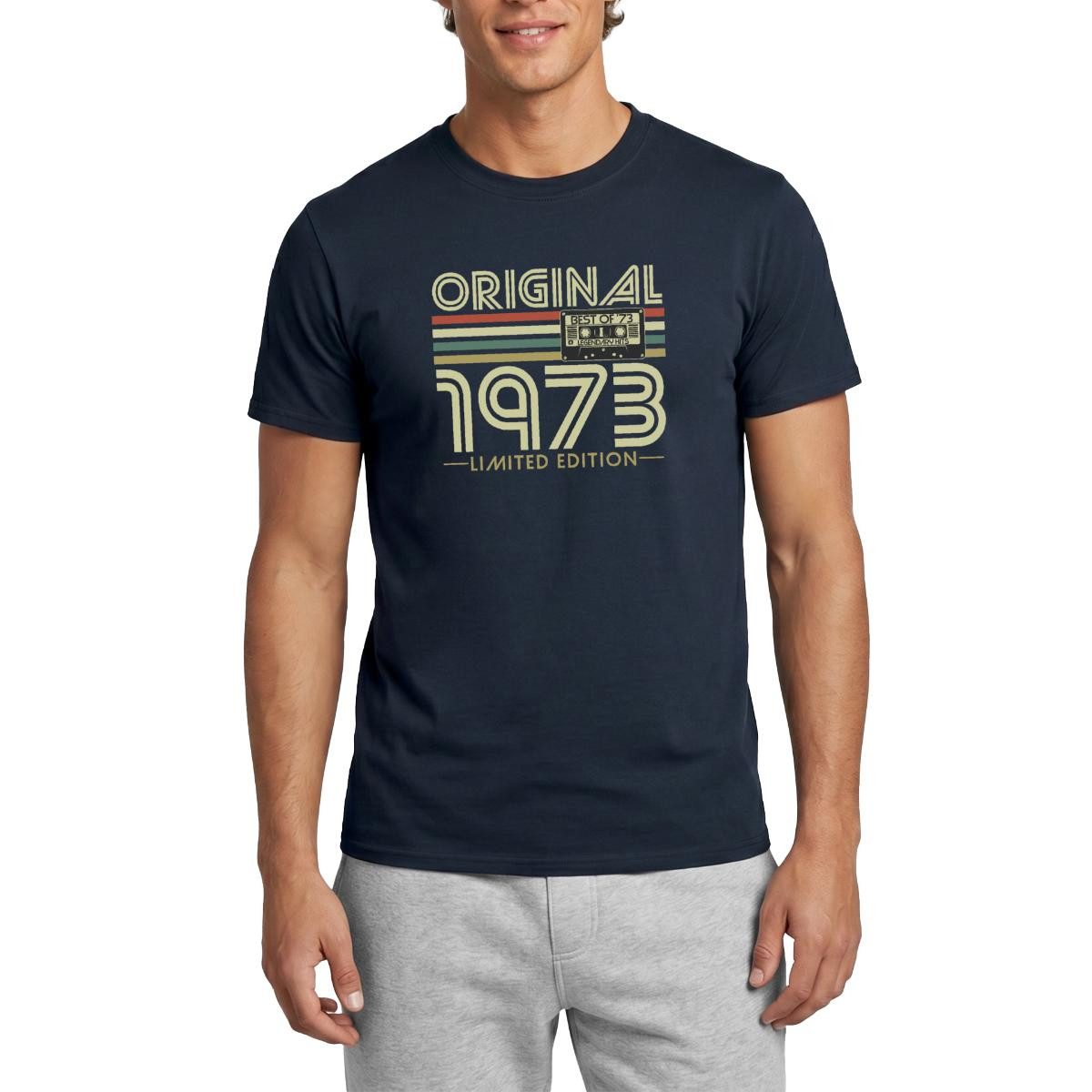T-Shirt Original Seit 1973 50. Geburtstag Geschenk Kassette Musik Mixtape Männ
