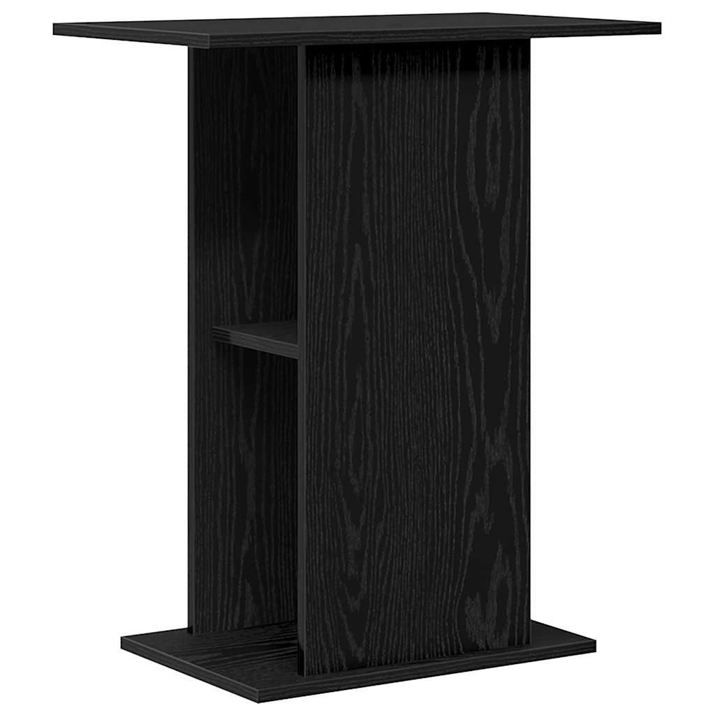 vidaXL Aquariumunterschrank Aquariumständer Schwarz Eichen-Optik 60,5x36x72,5 cm
