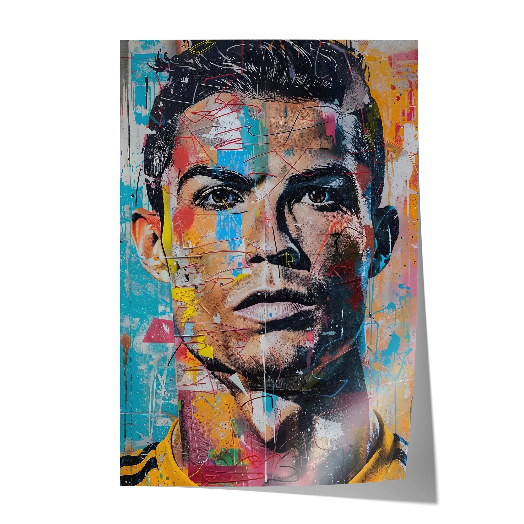 JUSTGOODMOOD Poster Premium ® Street Art Fußball Legende Ronaldo · Pop Art günstig online kaufen