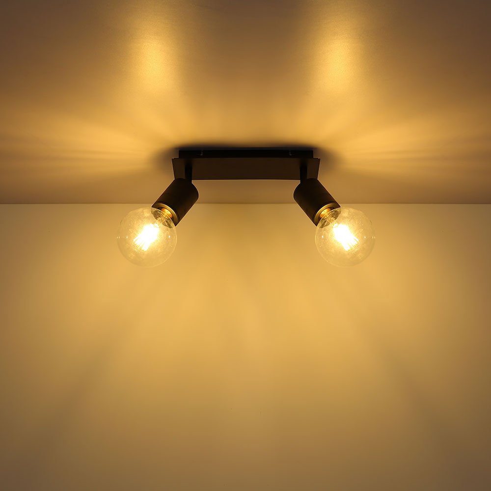 etc-shop LED Deckenleuchte inklusive, nicht Deckenlampe 2 Flur Wohnzimmerlampe flammig Deckenspot, E27 Leuchtmittel